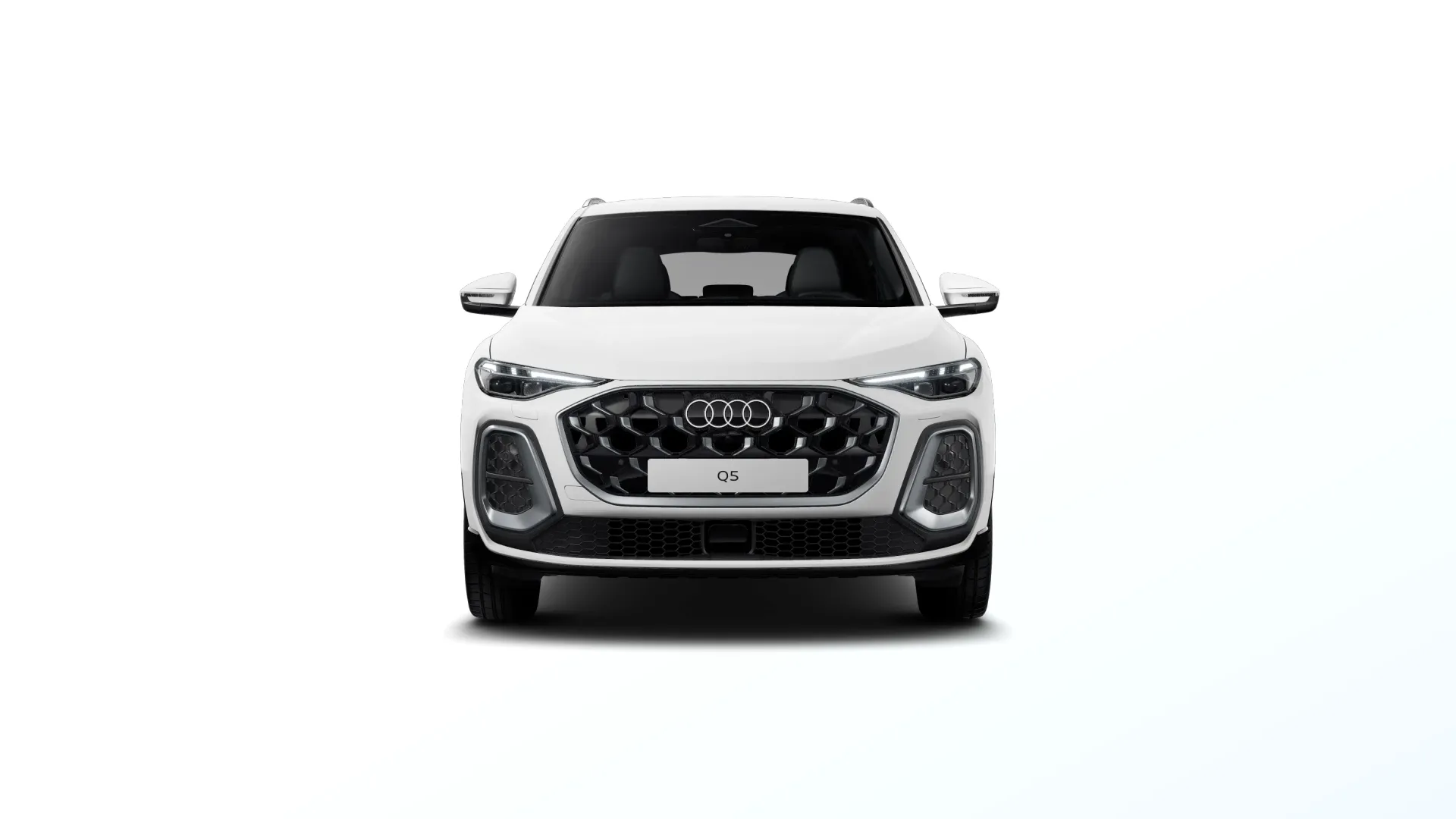 Q5, Audi Q5 S line e-hybrid, Bílá Arkona, directfront