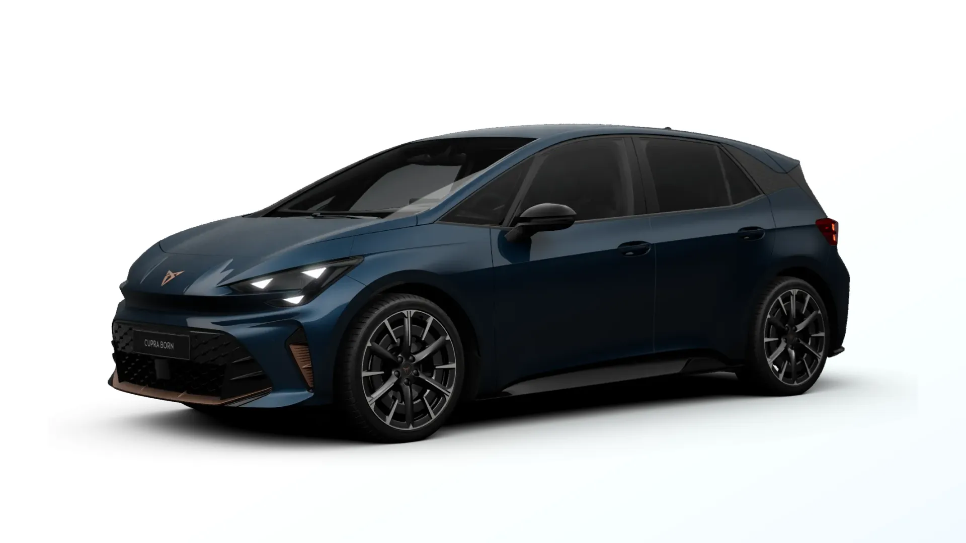 CUPRA Born, VZ, Aurora modrá, front