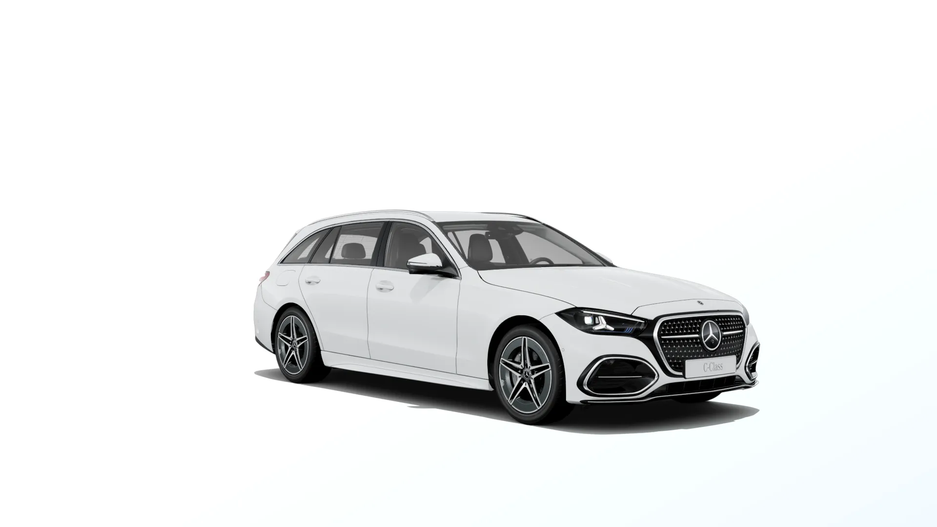 Třída C kombi (S206-fl), Linie AMG, Nemetalická bílá polar, front
