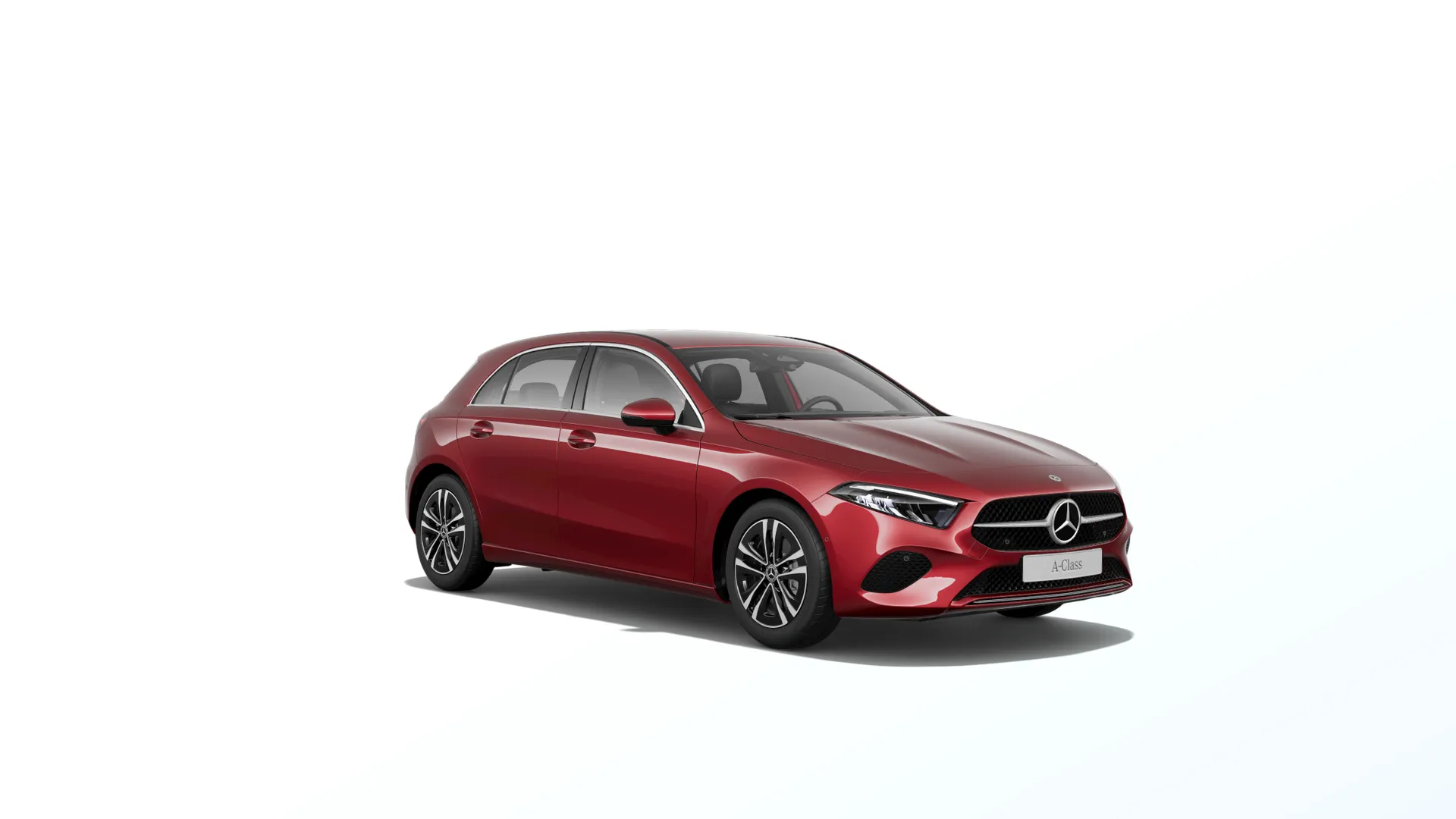 Třída A hatchback (W177-fl), Linie Progressive, Metalická červená patagonia MANUFAKTUR, front