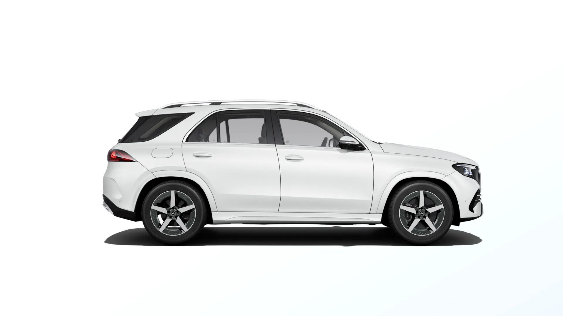 GLE (V167-fl2), Linie AMG, Metalická bílá opalite bright MANUFAKTUR, side