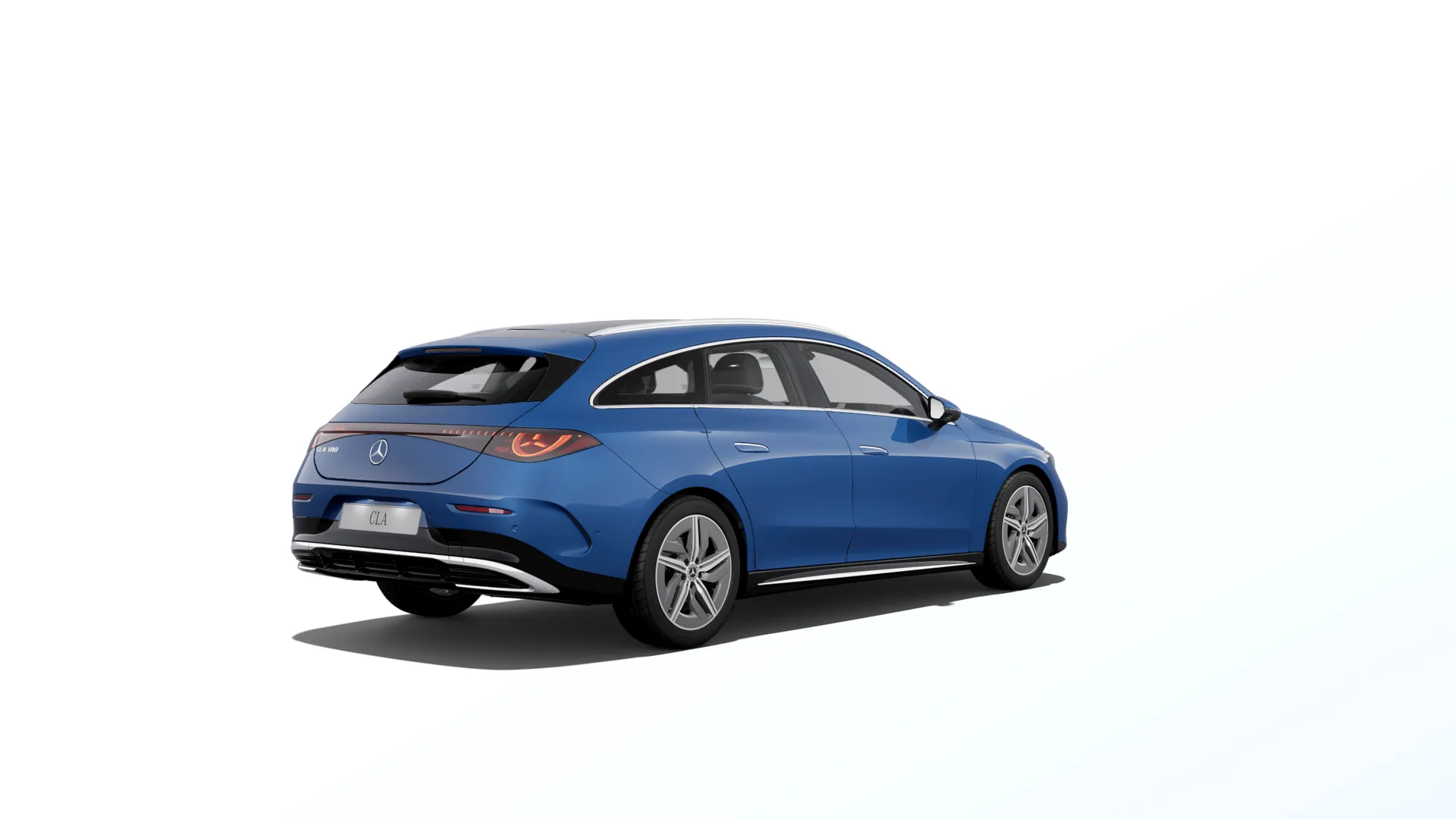 CLA Shooting Brake (X178), Linie AMG, Metalická modrá clear, rear