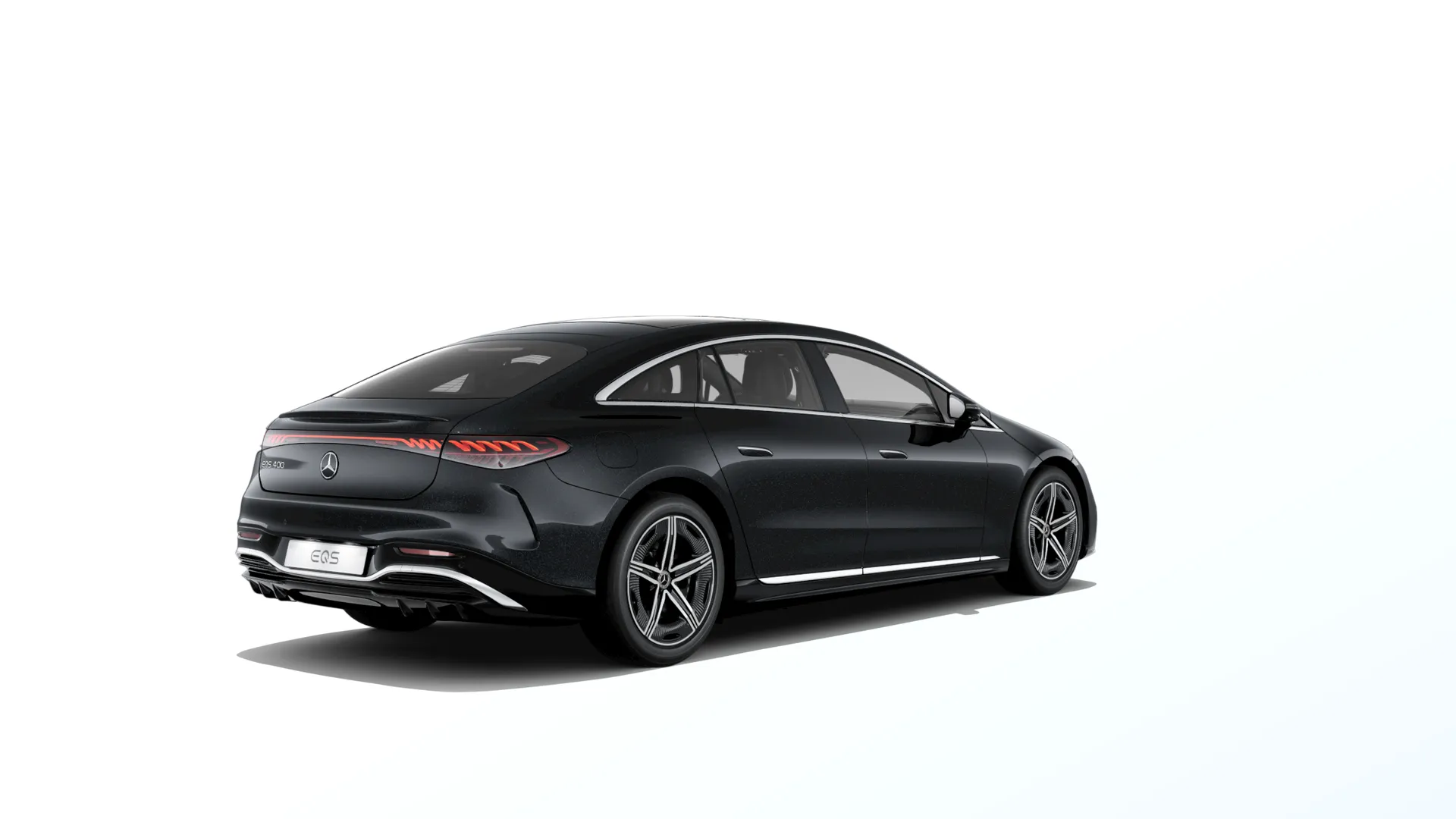 EQS sedan (V297-fl), Linie AMG exteriér, Černá MANUFAKTUR s třpytivým efektem, rear
