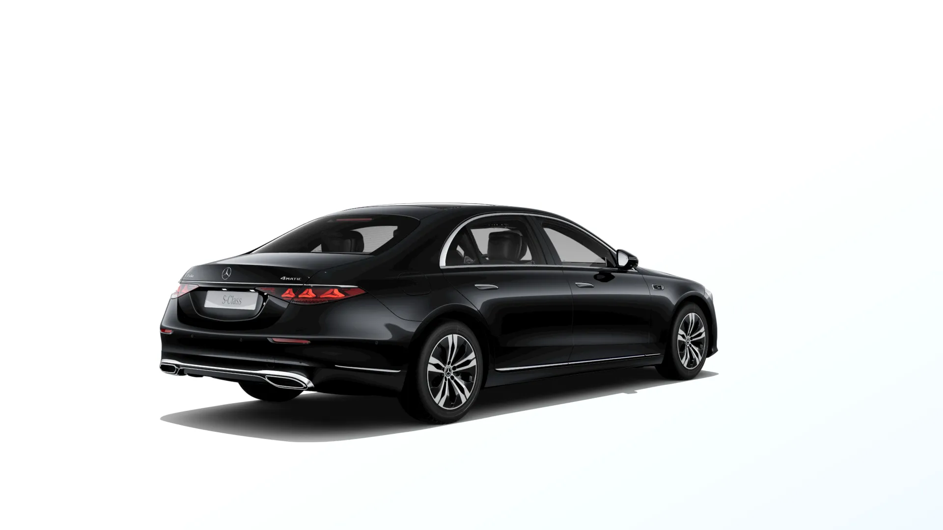 Třída S prodloužená limuzína (V223-fl), Základní provedení, Nemetalická černá, rear