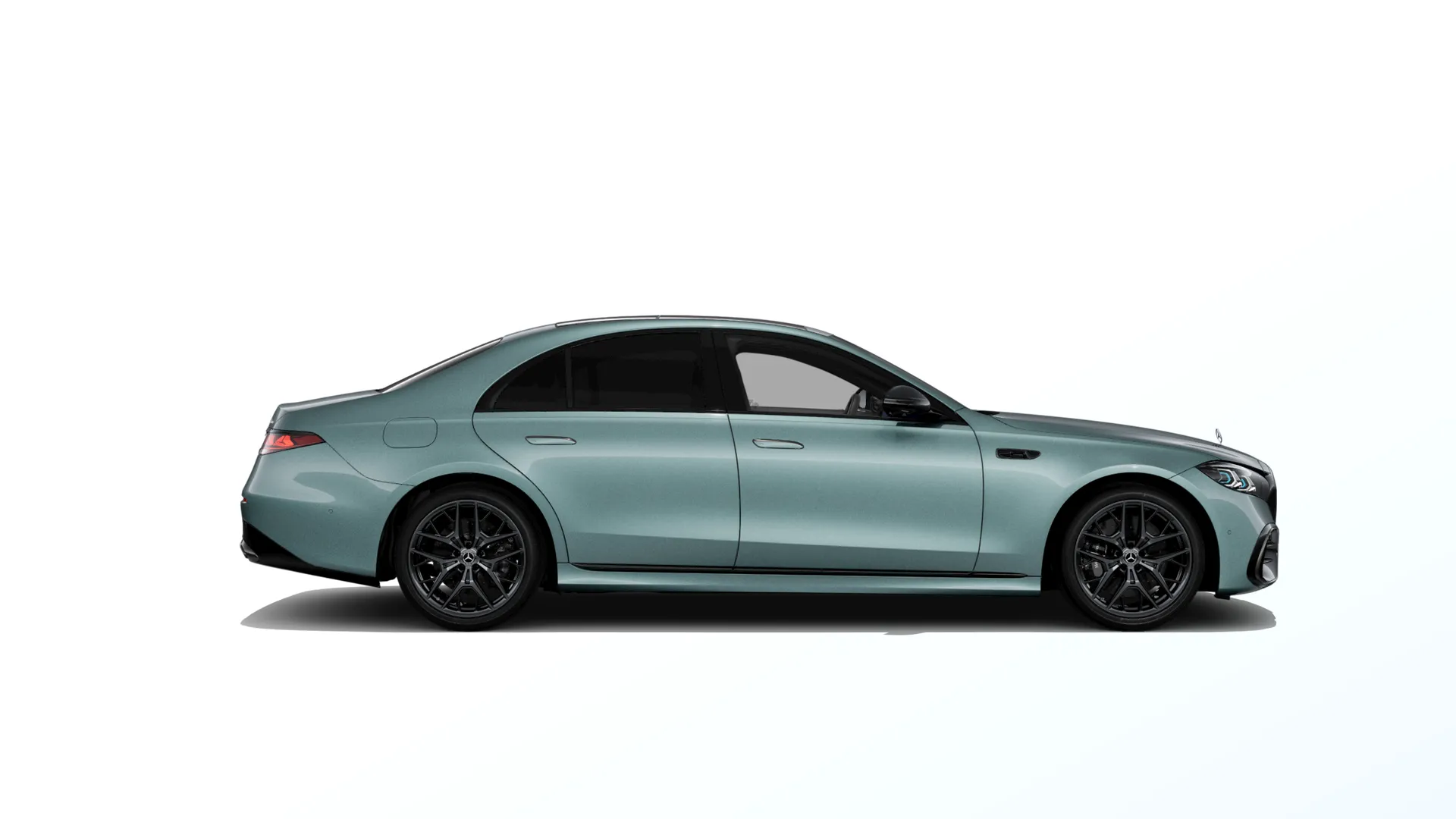 Třída S (W223-fl), Linie AMG Plus, Metalická stříbrná verde, side