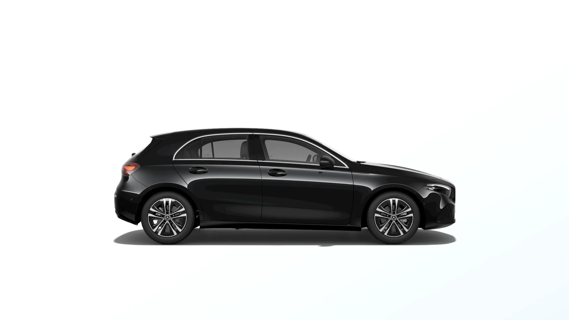 Třída A hatchback (W177-fl), Linie Progressive, Metalická černá cosmos, side