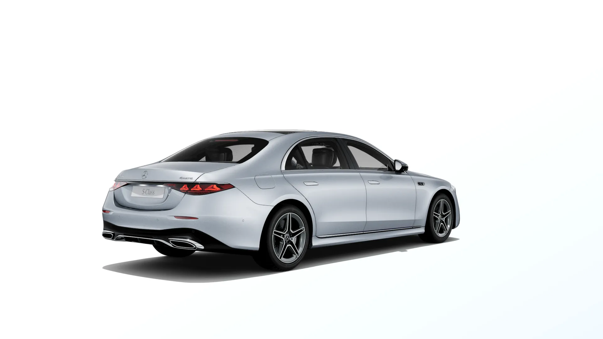 Třída S prodloužená limuzína (V223-fl), Linie AMG, Metalická stříbrná high-tech, rear