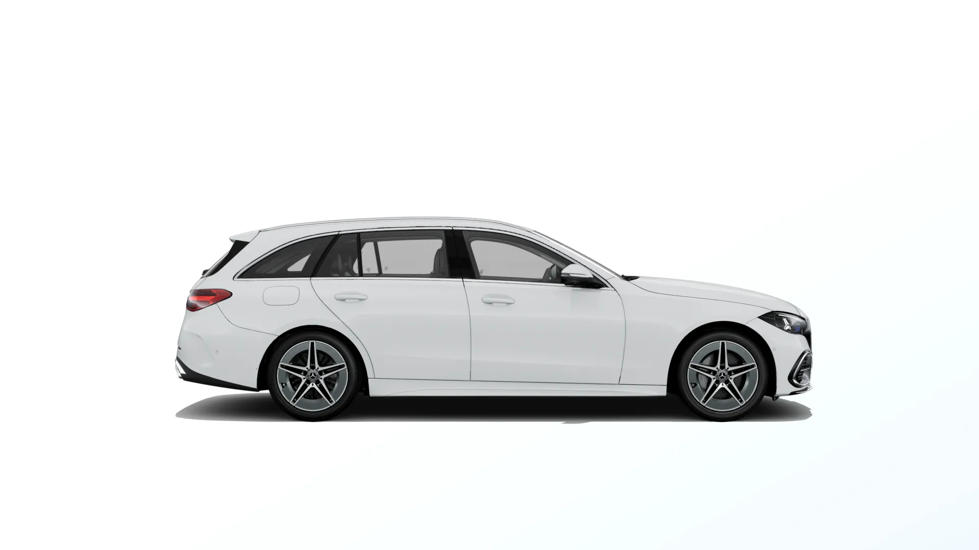 Třída C kombi (S206-fl), Linie AMG, Nemetalická bílá polar, side