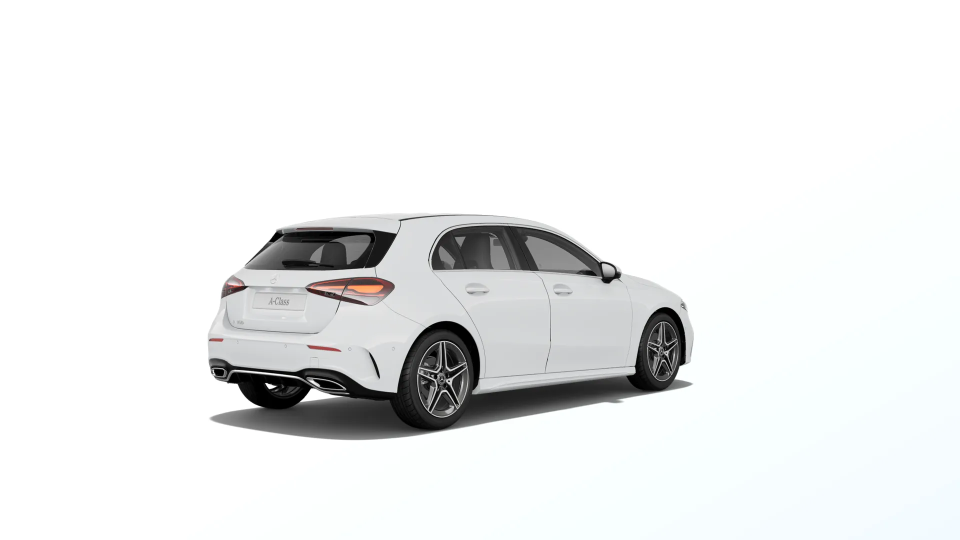 Třída A hatchback (W177-fl), Linie AMG, Nemetalická bílá polar, rear