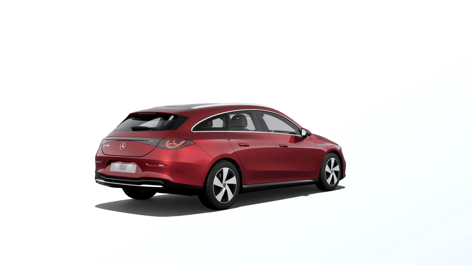 CLA Shooting Brake (X178), Linie Progressive, Červená patagonia bright MANUFAKTUR, rear