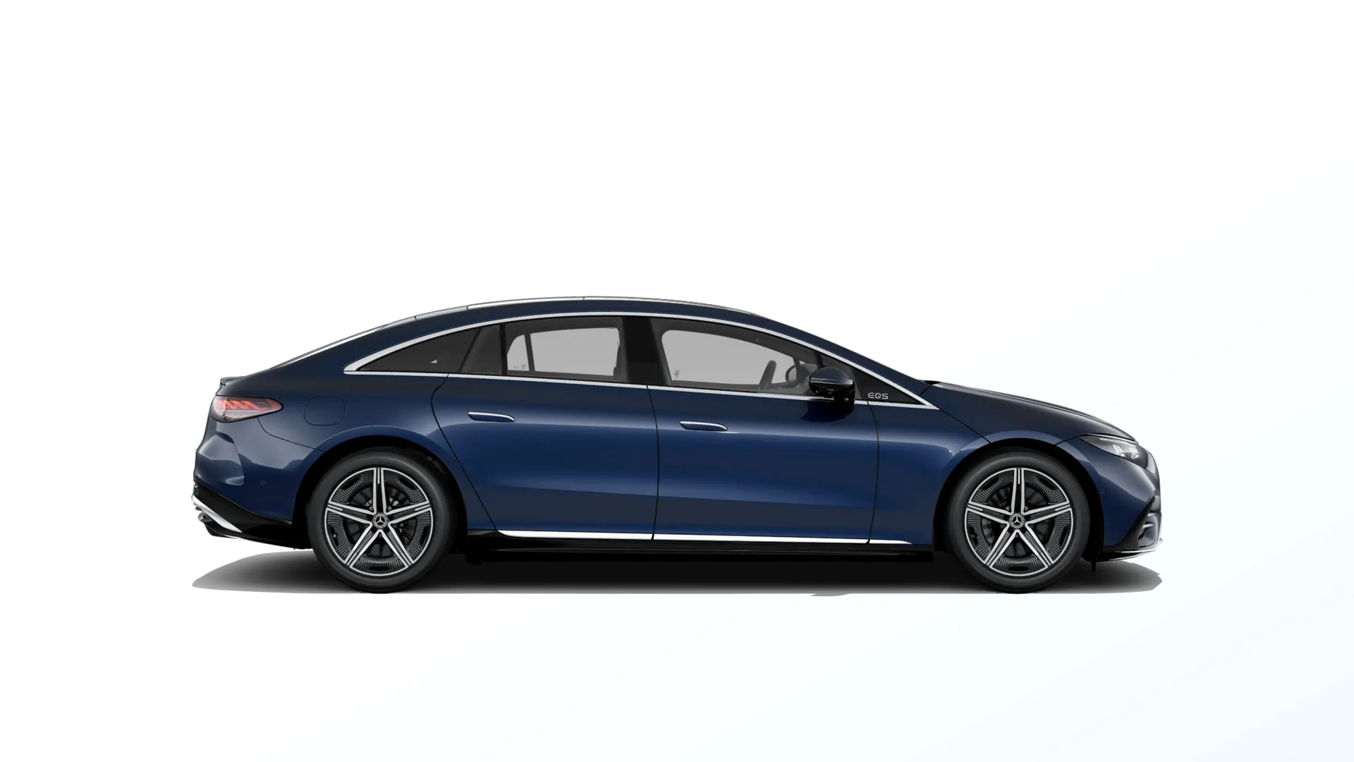 EQS sedan (V297-fl), Linie AMG exteriér, Metalická modrá nautic, side
