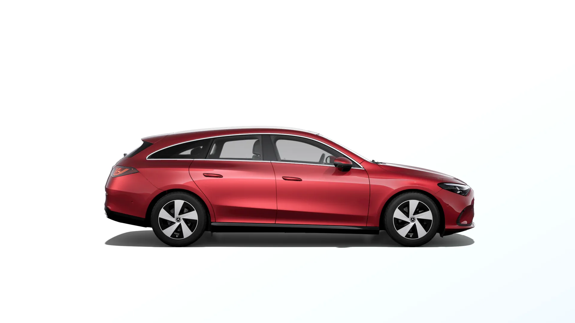 CLA Shooting Brake (X178), Linie Progressive, Červená patagonia bright MANUFAKTUR, side