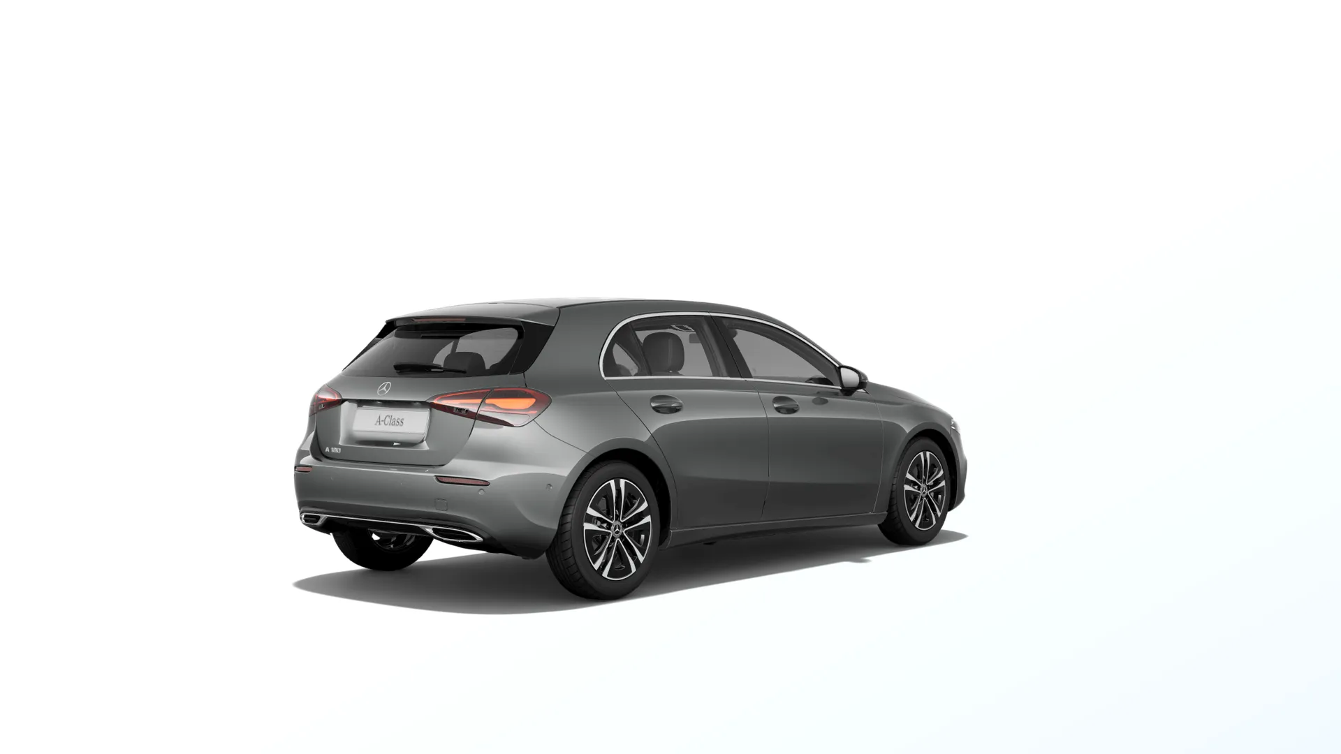 Třída A hatchback (W177-fl), Linie Progressive, Metalická šedá mountain, rear