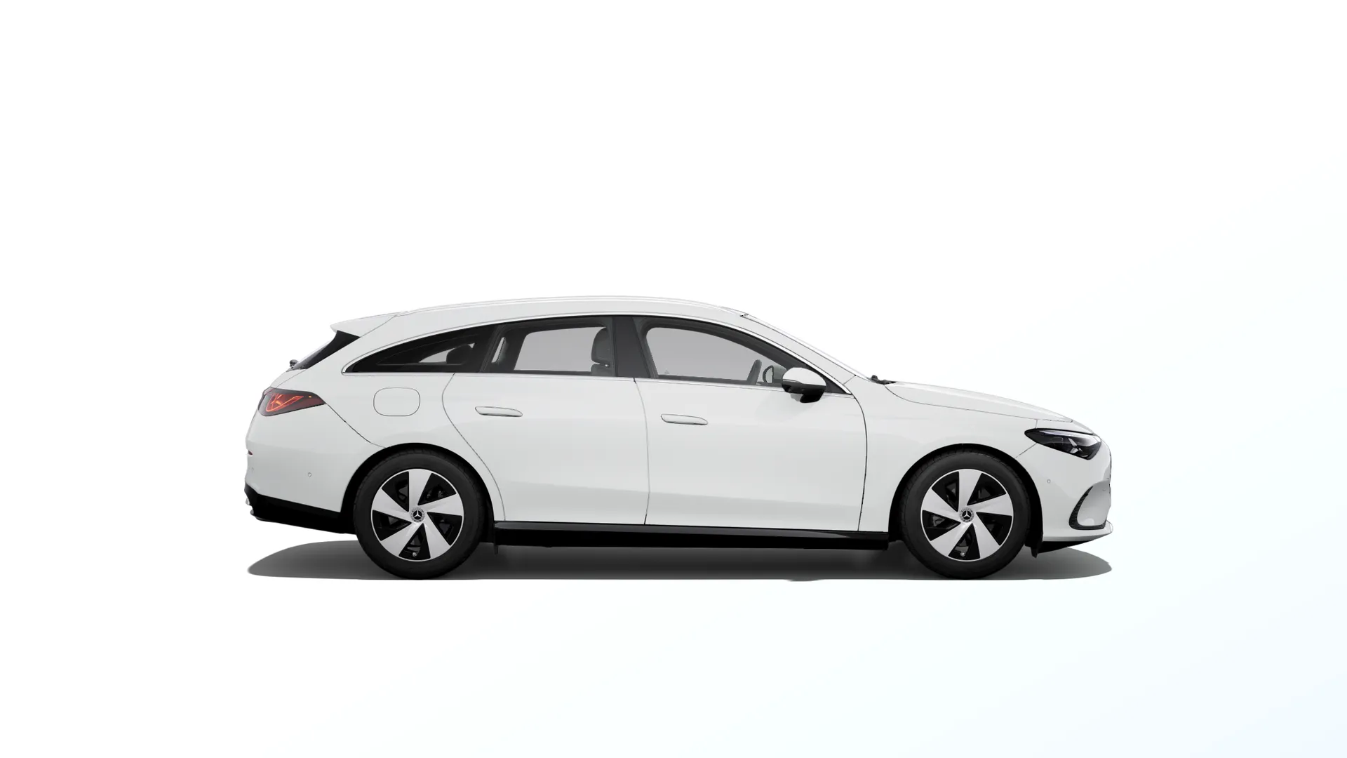 CLA Shooting Brake (X174), Linie Progressive, Nemetalická bílá polar, side