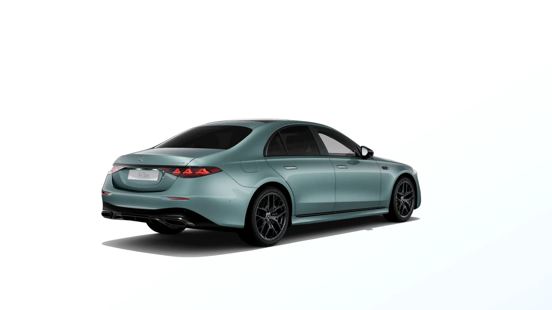 Třída S (W223-fl), Linie AMG Plus, Metalická stříbrná verde, rear