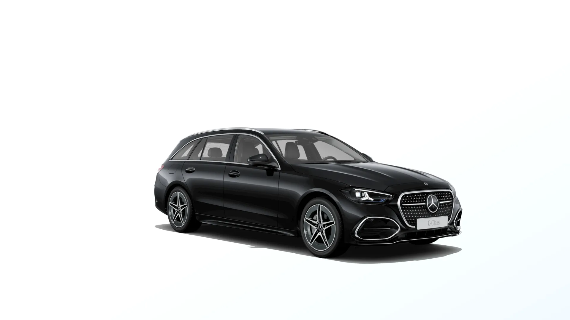 Třída C kombi (S206-fl), Linie AMG, Metalická černá obsidian, front