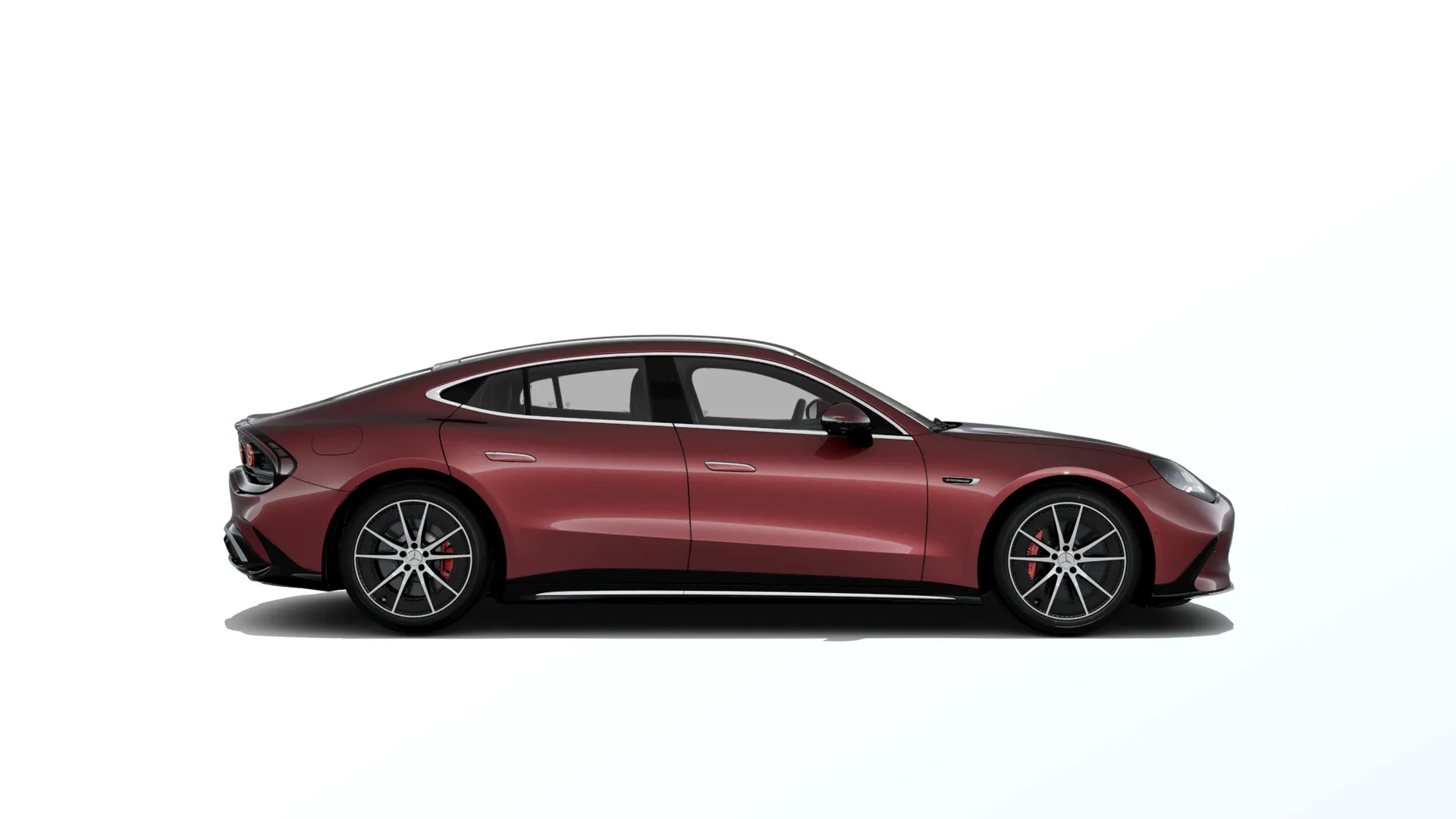 Mercedes-AMG GT čtyřdveřové kupé (C590), Základní provedení, Metalická červená carneol MANUFAKTUR exclusive, side