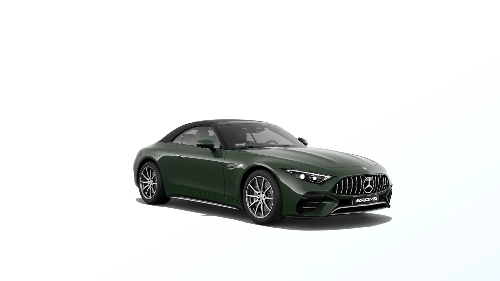 Mercedes-AMG SL Roadster (R232), Sada AMG Aerodynamics, Nemetalická tmavě zelená olive MANUFAKTUR exclusive, front
