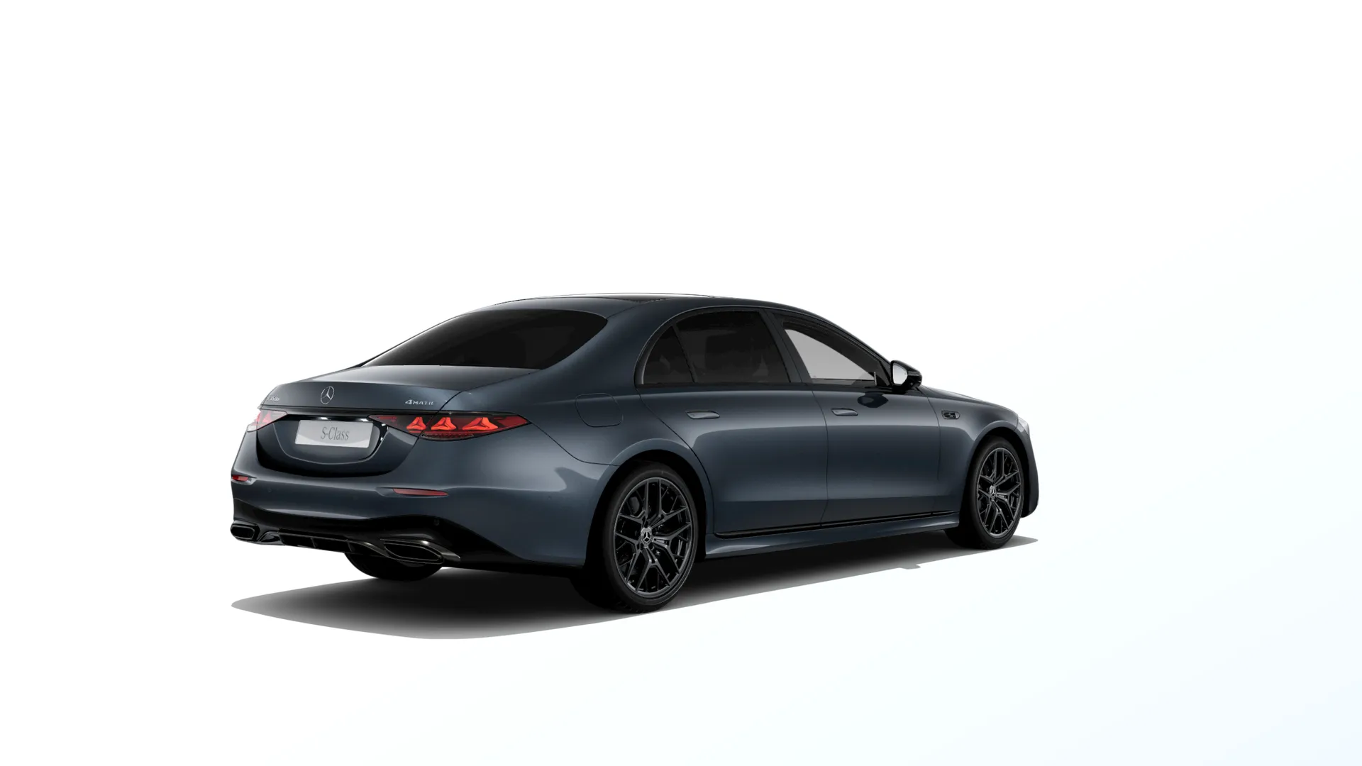 Třída S prodloužená limuzína (V223-fl), Linie AMG Plus, Metalická modrá anthracite MANUFAKTUR exclusive, rear