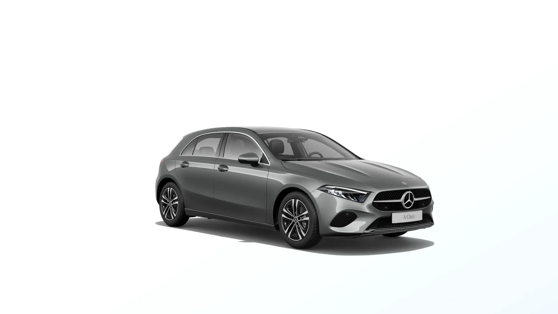 Třída A hatchback (W177-fl), Linie Progressive, Metalická šedá mountain, front