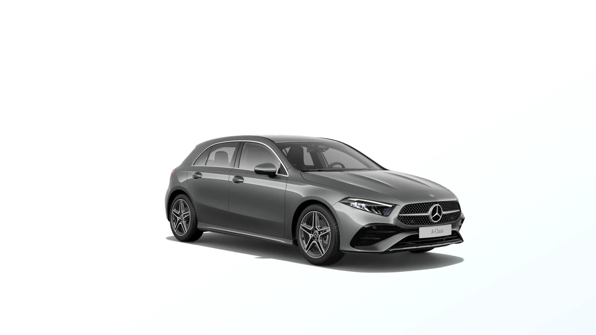 Třída A hatchback (W177-fl), Linie AMG, Metalická šedá mountain, front