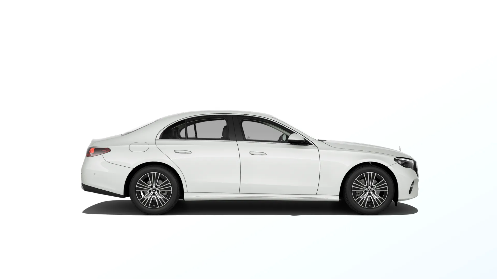 Třída E sedan (W214), Linie EXCLUSIVE exteriér, Bílá opalite bright MANUFAKTUR, side