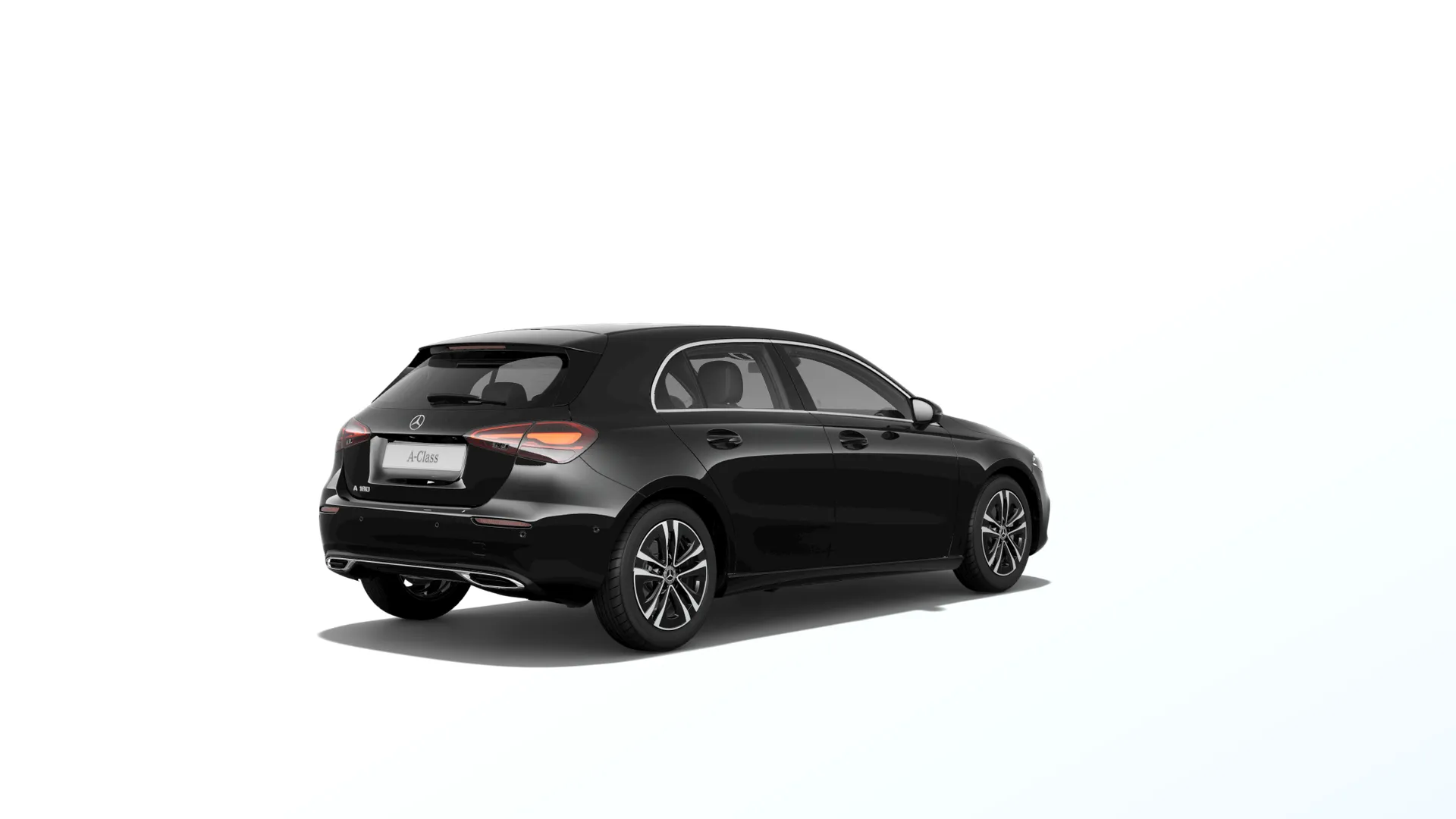 Třída A hatchback (W177-fl), Linie Progressive, Nemetalická černá night, rear