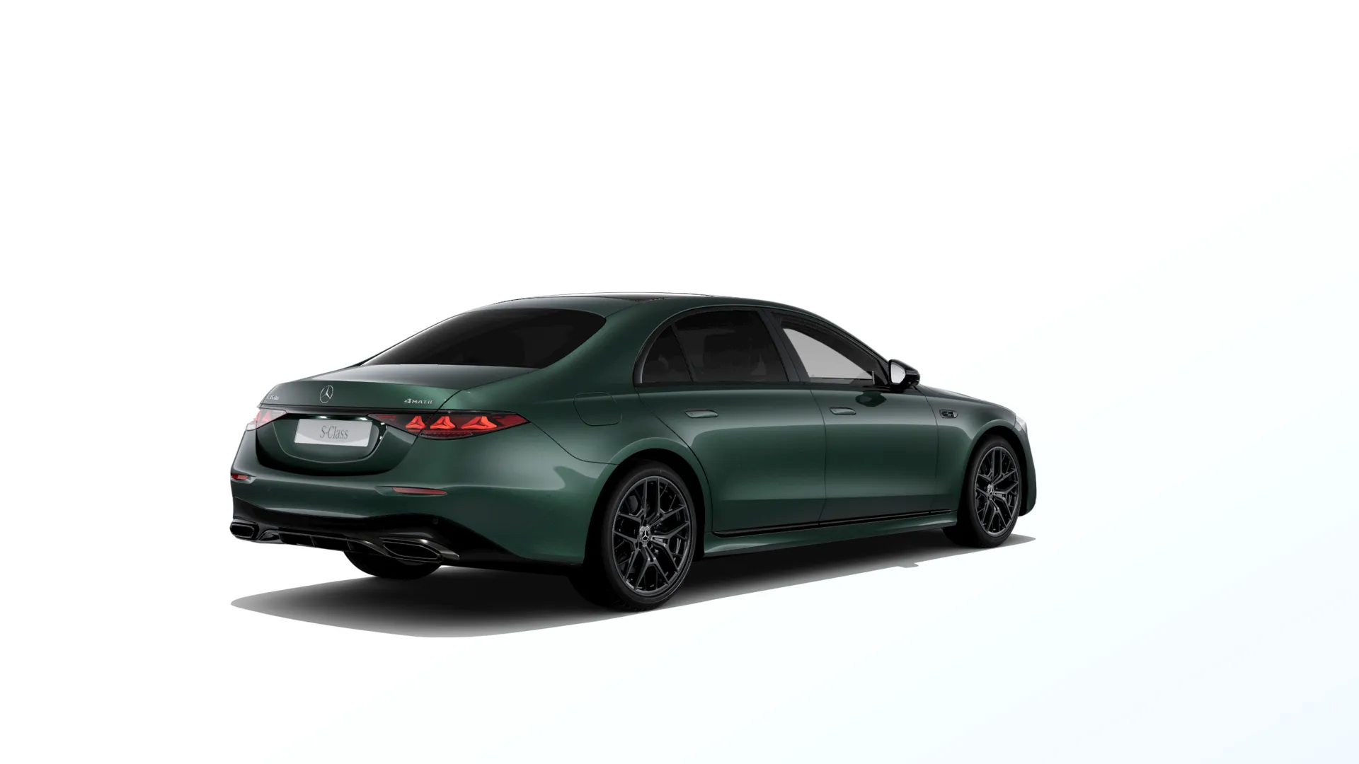 Třída S prodloužená limuzína (V223-fl), Linie AMG Plus, Metalická zelená allanite MANUFAKTUR exclusive, rear