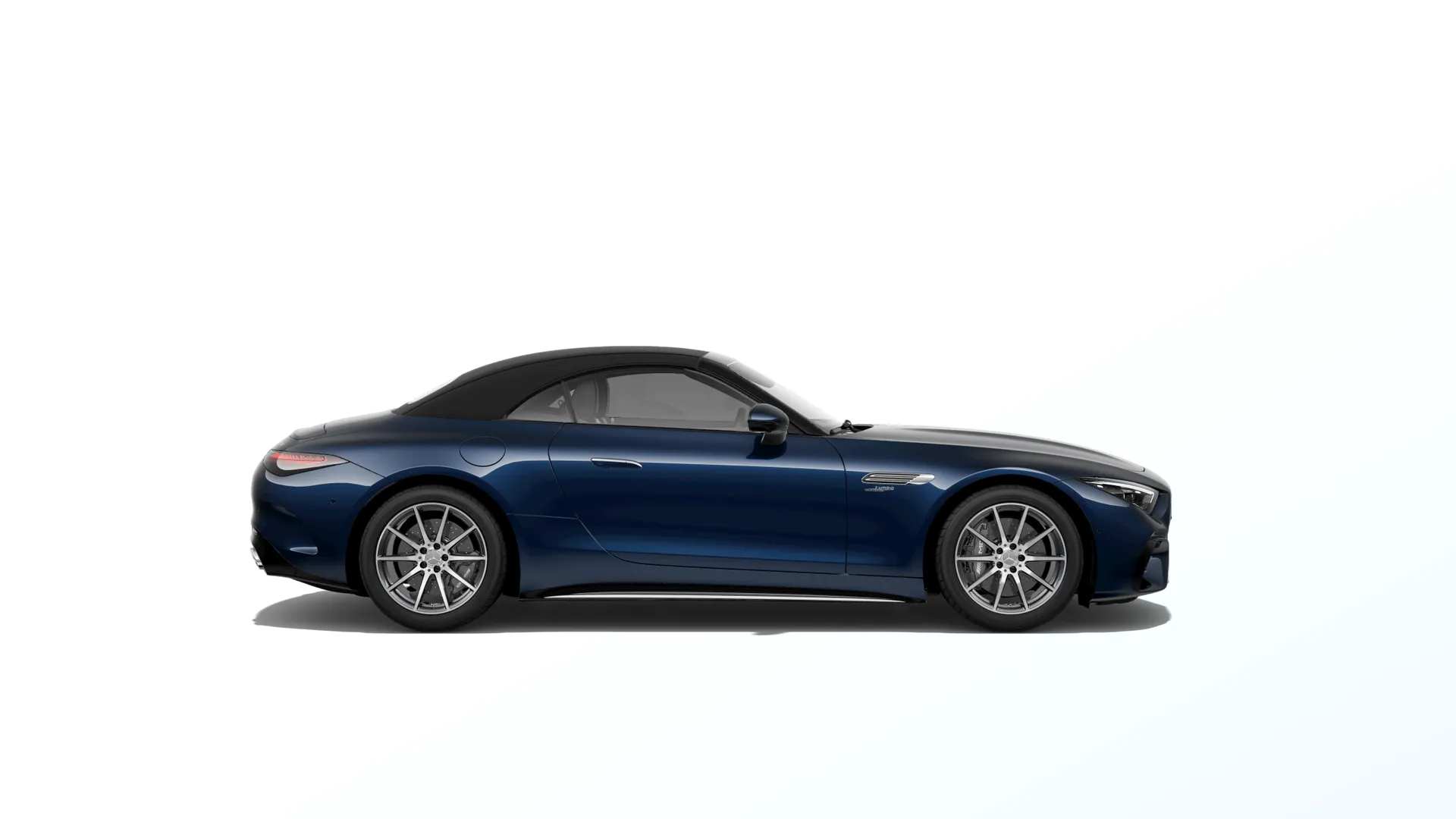 Mercedes-AMG SL Roadster (R232), Sada AMG Aerodynamics, Metalická modrá cavansite MANUFAKTUR exclusive, side