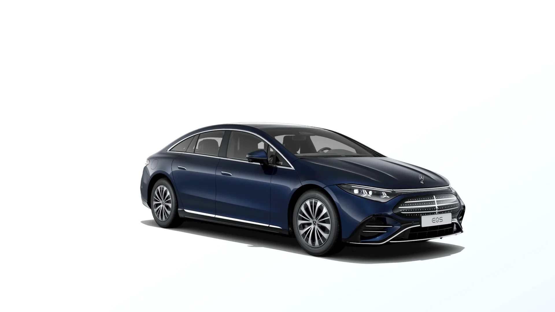 EQS sedan (V297-fl), Linie Electric Art exteriér, Metalická modrá nautic, front