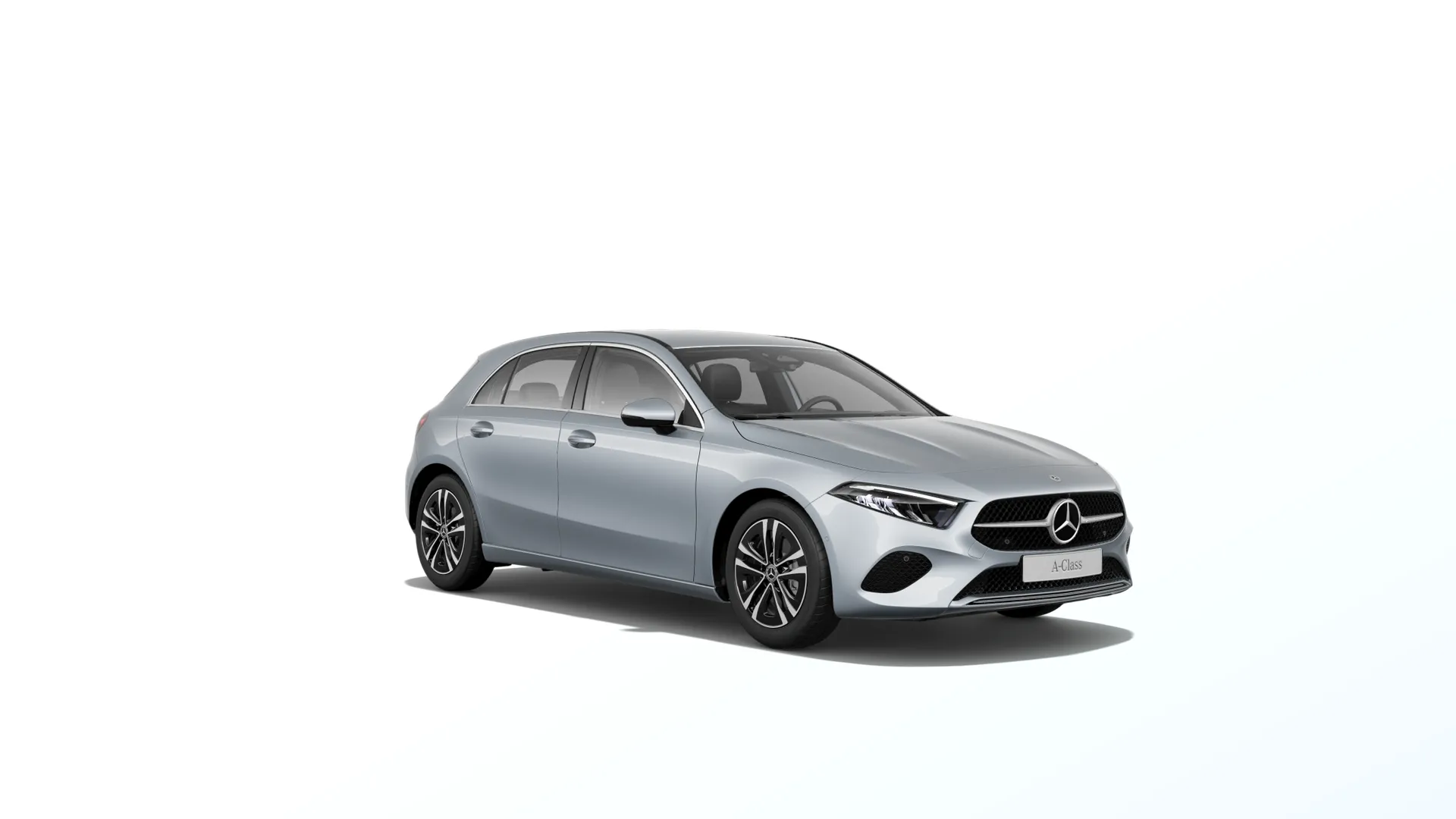 Třída A hatchback (W177-fl), Linie Progressive, Metalická stříbrná high-tech, front