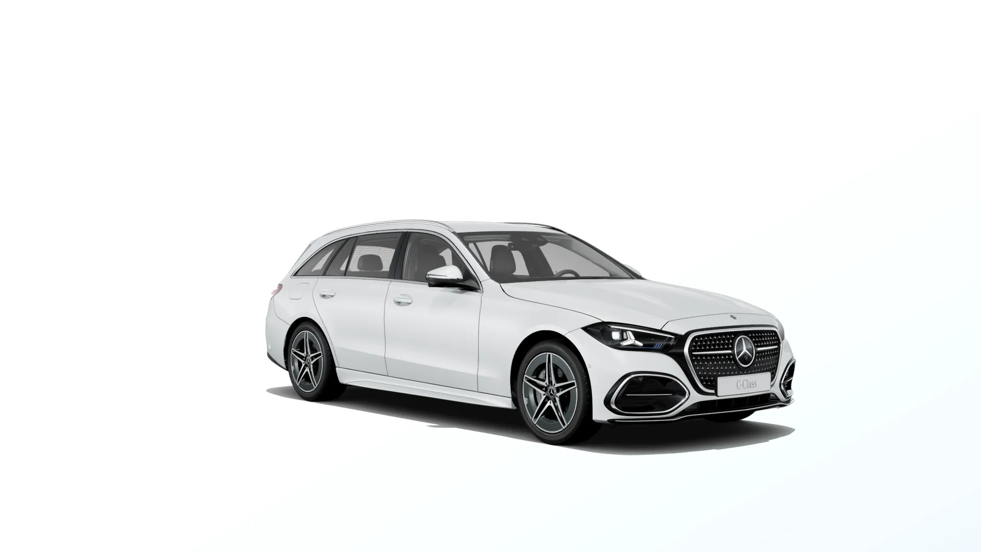 Třída C kombi (S206-fl), Linie AMG, Bílá opalite bright MANUFAKTUR, front