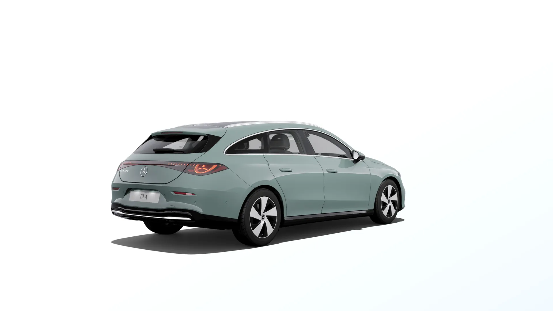 CLA Shooting Brake (X178), Linie Progressive, Nemetalická zelená aqua-mint, rear