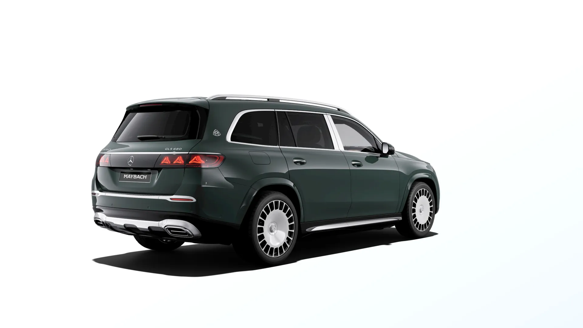 Mercedes-Maybach GLS (X167-fl2), Ozdobné výplně interiéru Exclusive, Nemetalická dark petrol, rear
