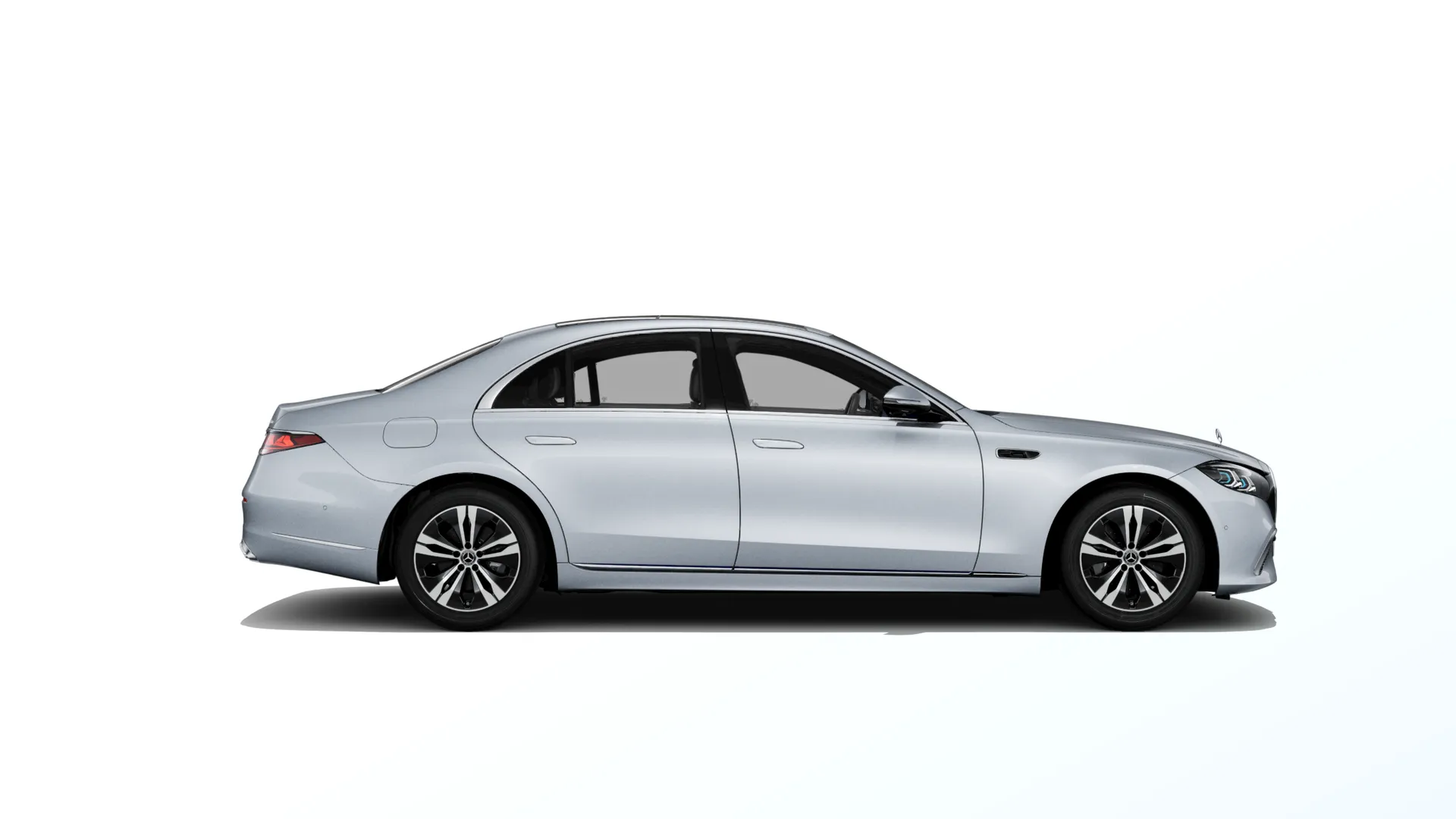 Třída S (W223-fl), Základní provedení, Metalická stříbrná high-tech, side