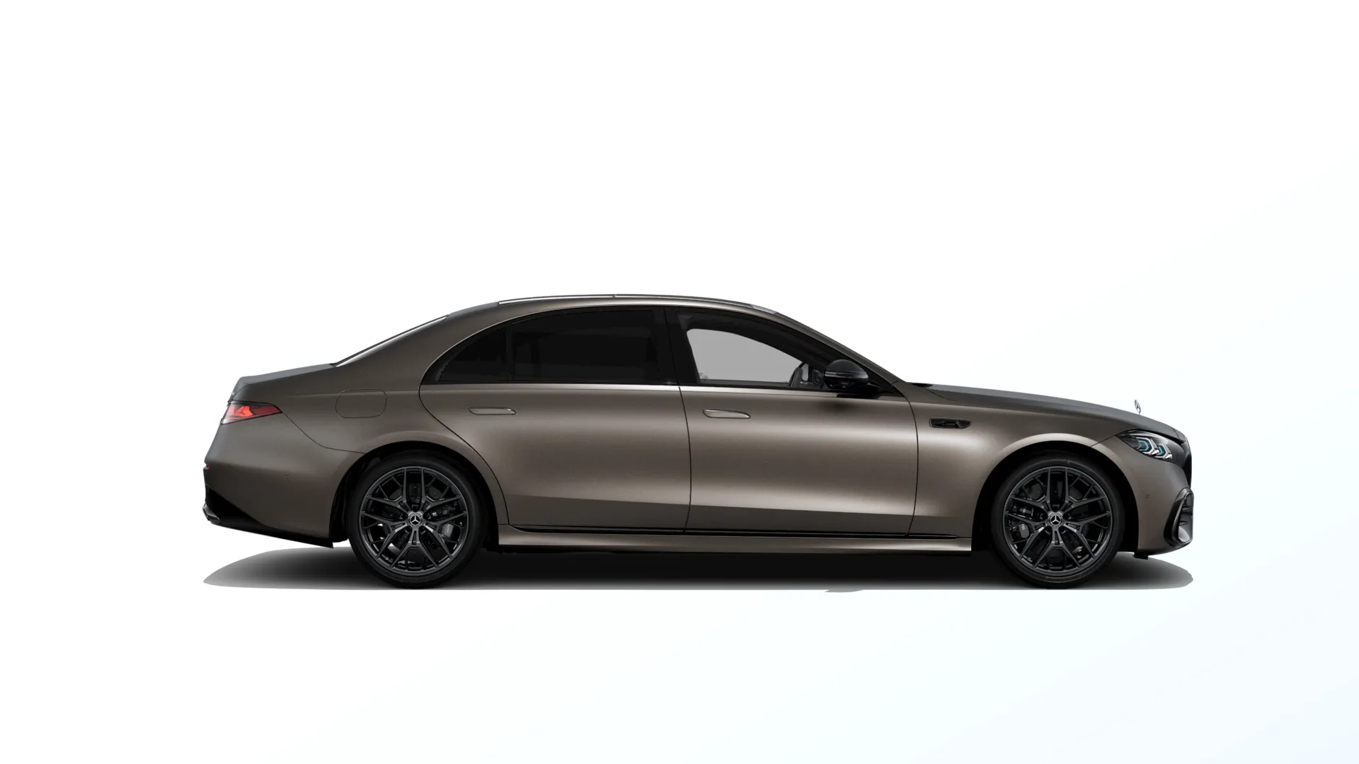 Třída S prodloužená limuzína (V223-fl), Linie AMG Plus, Magno hnědá citrine MANUFAKTUR exclusive, side