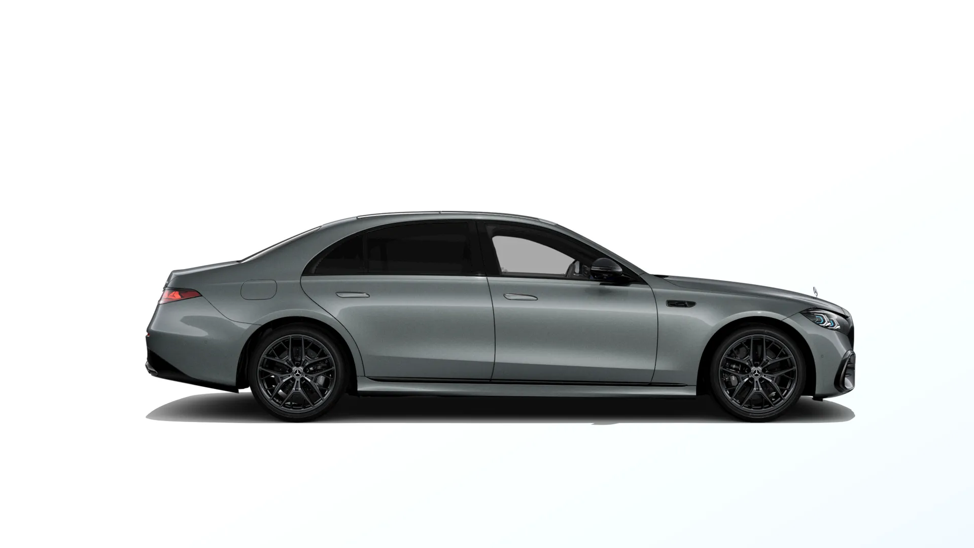 Třída S prodloužená limuzína (V223-fl), Linie AMG Plus, Metalická šedá graphite MANUFAKTUR, side