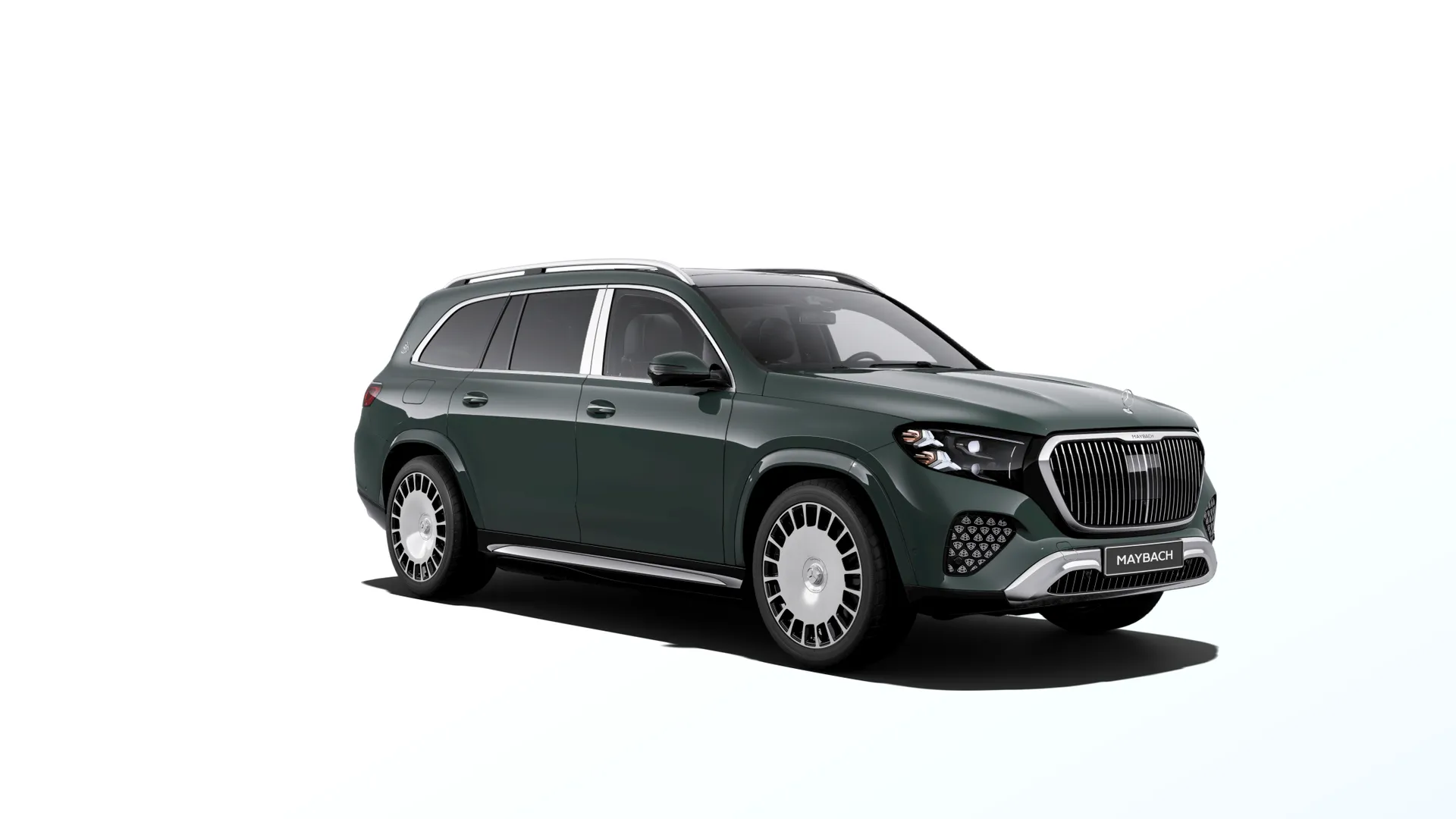 Mercedes-Maybach GLS (X167-fl2), Ozdobné výplně interiéru Exclusive, Nemetalická dark petrol, front