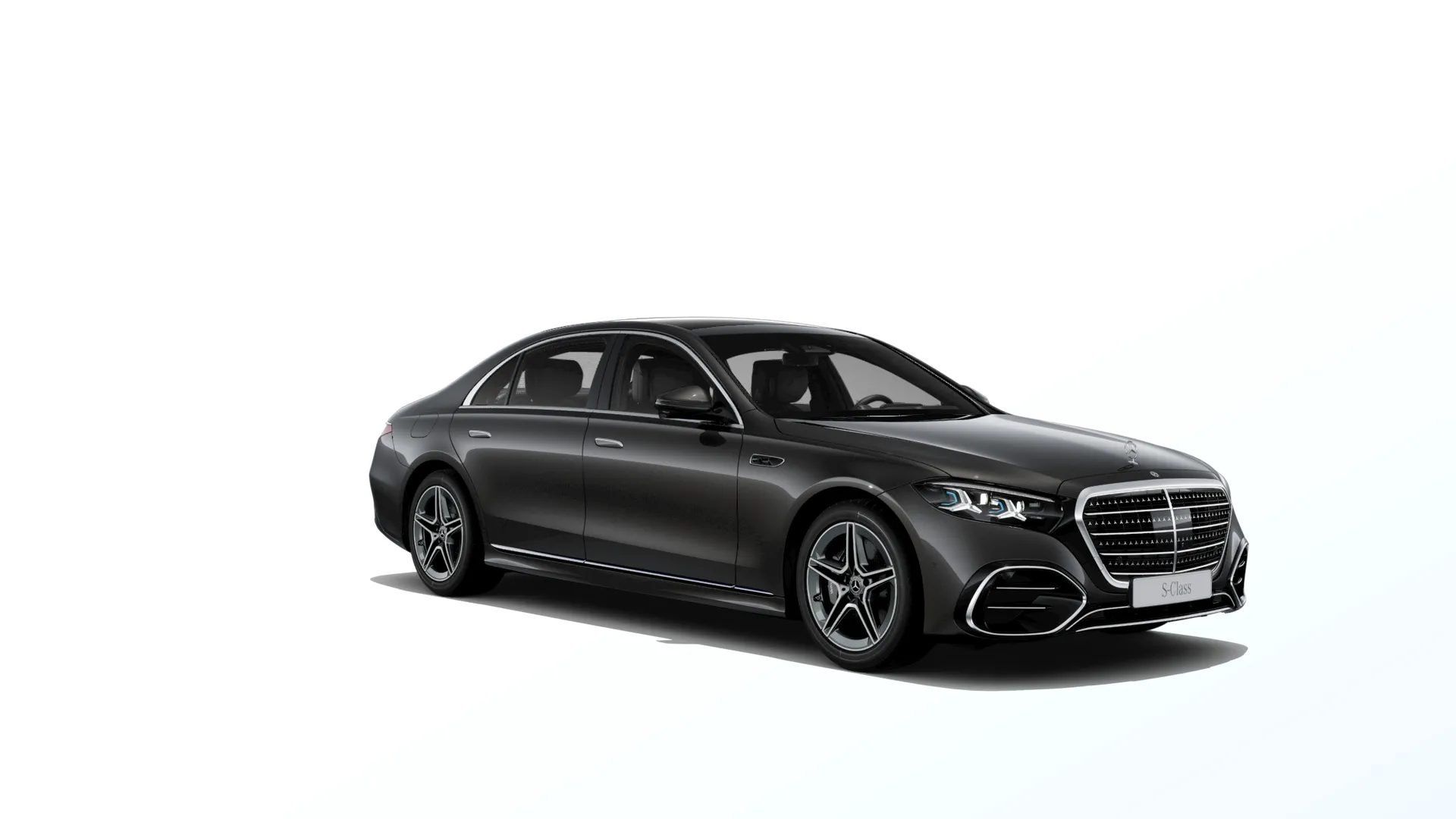 Třída S prodloužená limuzína (V223-fl), Linie AMG, Metalická černá mocha MANUFAKTUR exclusive, front