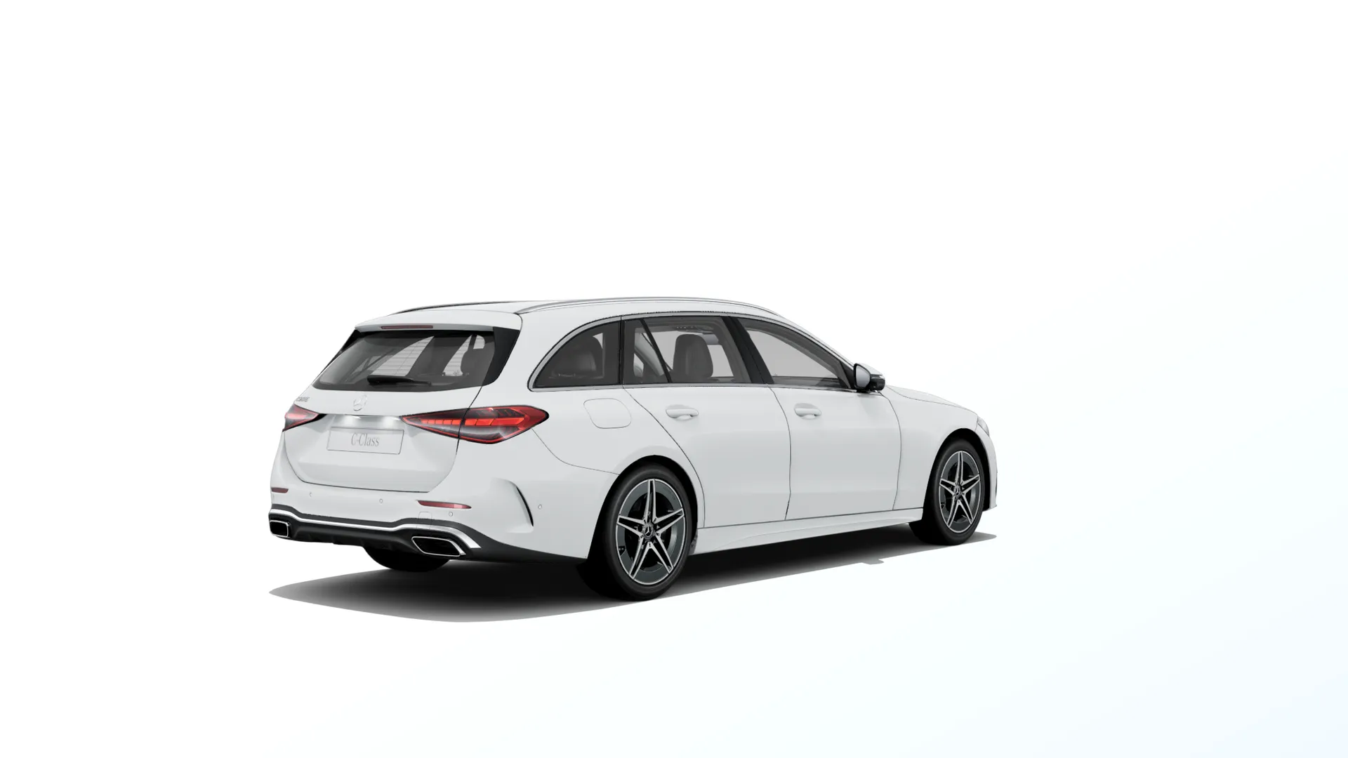 Třída C kombi (S206-fl), Linie AMG, Nemetalická bílá polar, rear
