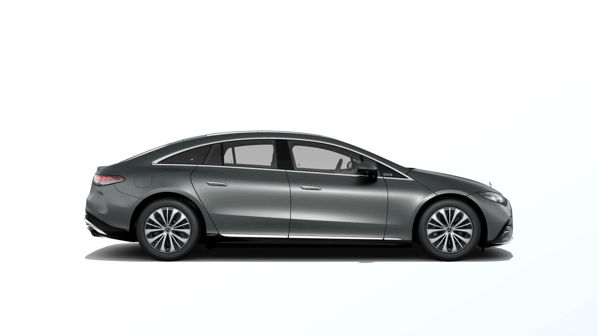 EQS sedan (V297-fl), Linie Electric Art exteriér, Magno šedá graphite MANUFAKTUR, side