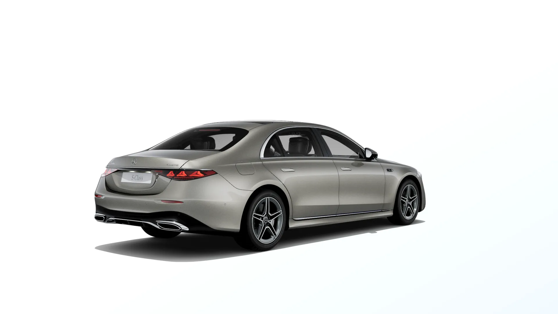 Třída S prodloužená limuzína (V223-fl), Linie AMG, Metalická šedá Teide MANUFAKTUR exclusive, rear