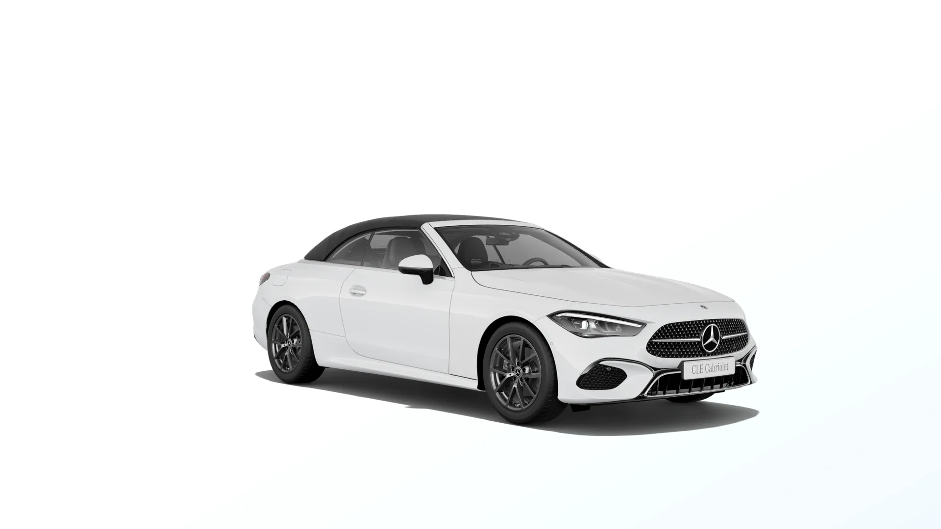 CLE kabriolet (A236), Linie AVANTGARDE exteriér, Nemetalická bílá polar, front