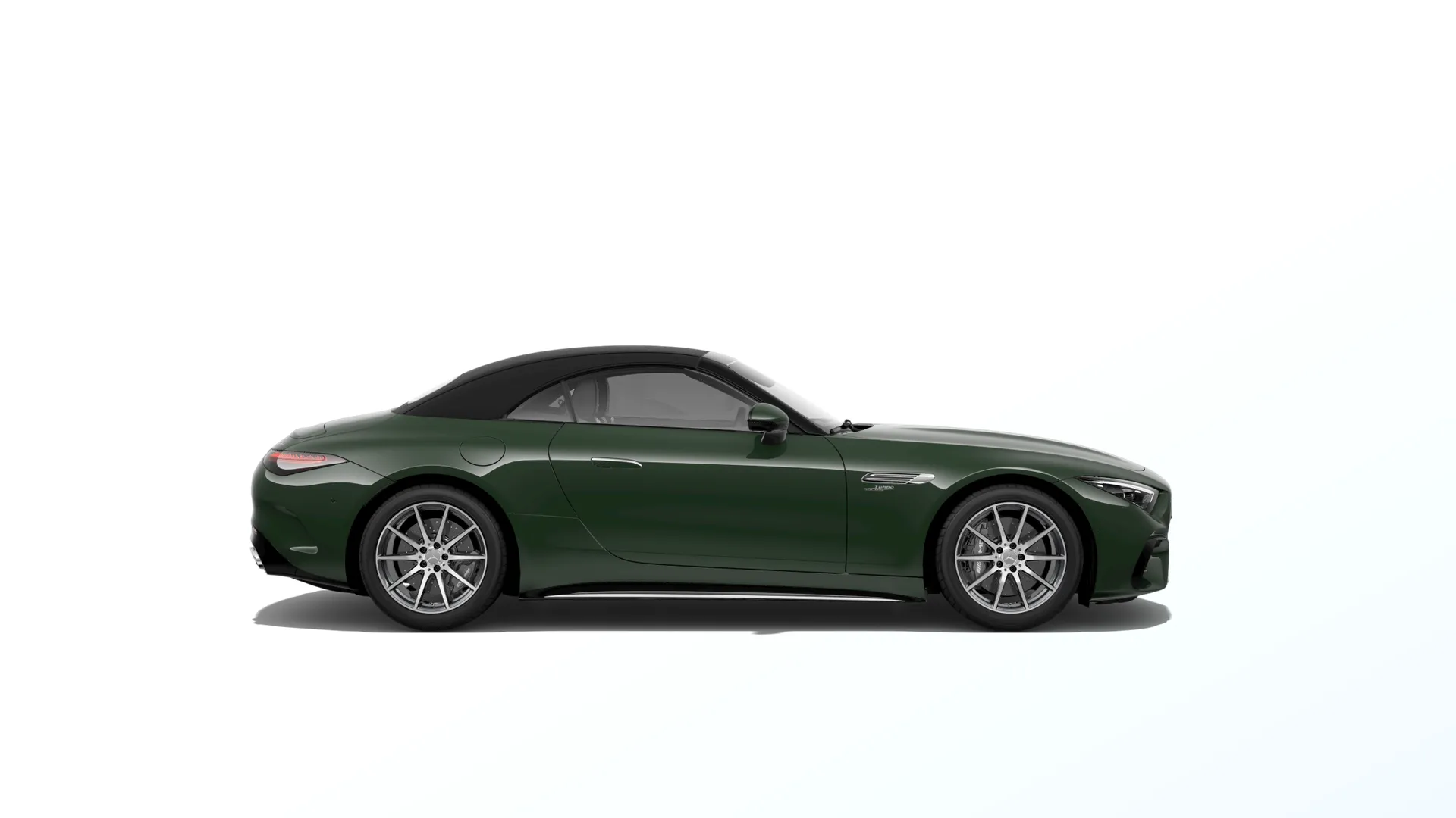 Mercedes-AMG SL Roadster (R232), Sada AMG Aerodynamics, Nemetalická tmavě zelená olive MANUFAKTUR exclusive, side