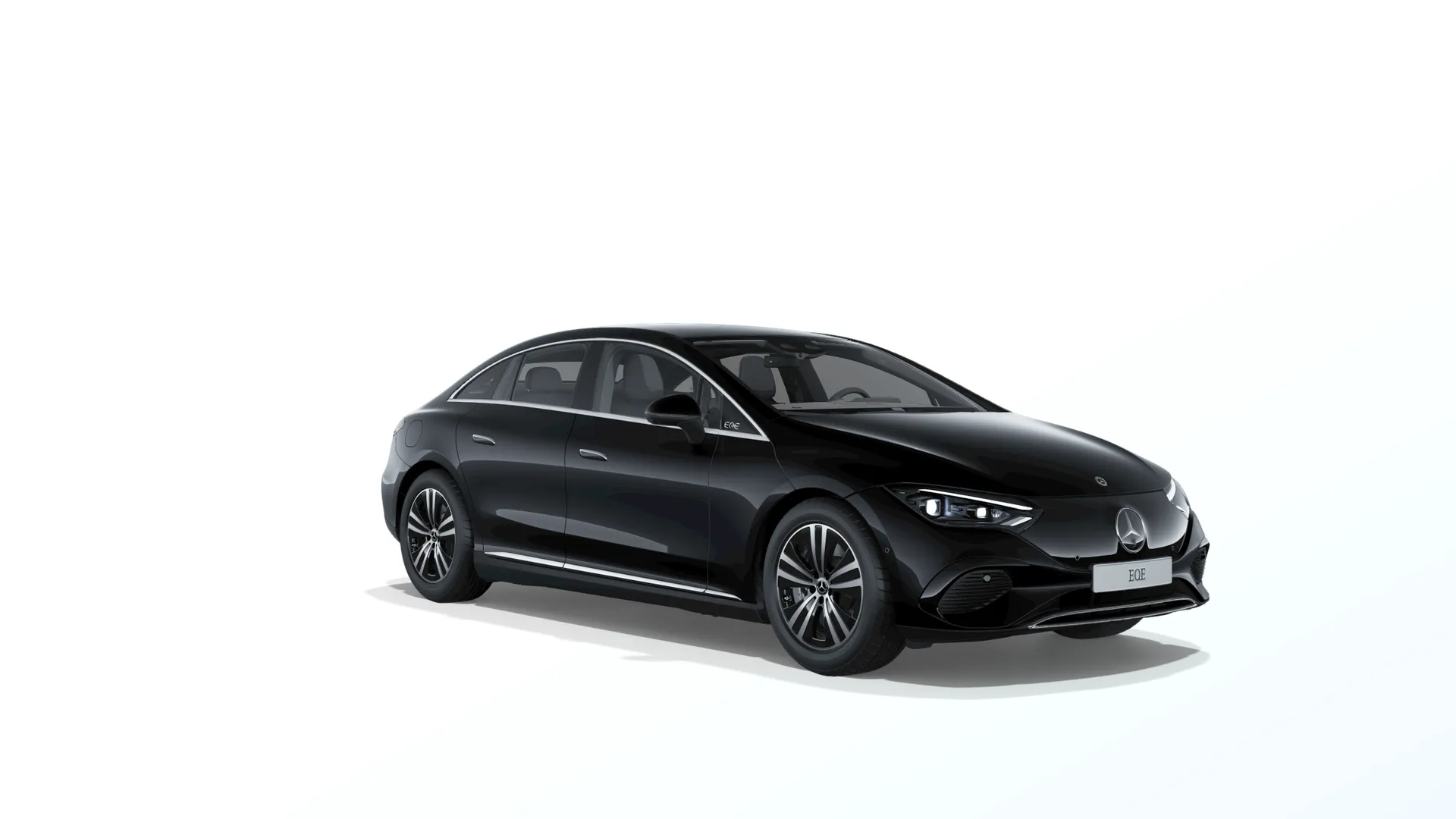 EQE sedan (V295), Linie Electric Art interiér, Metalická černá obsidian, front