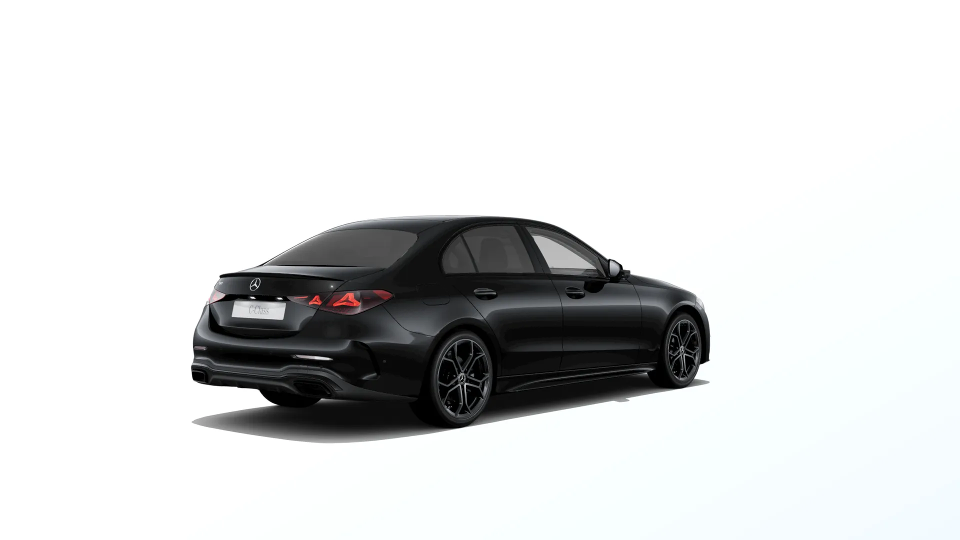 Třída C sedan (W206-fl), Linie AMG Plus, Metalická černá obsidian, rear