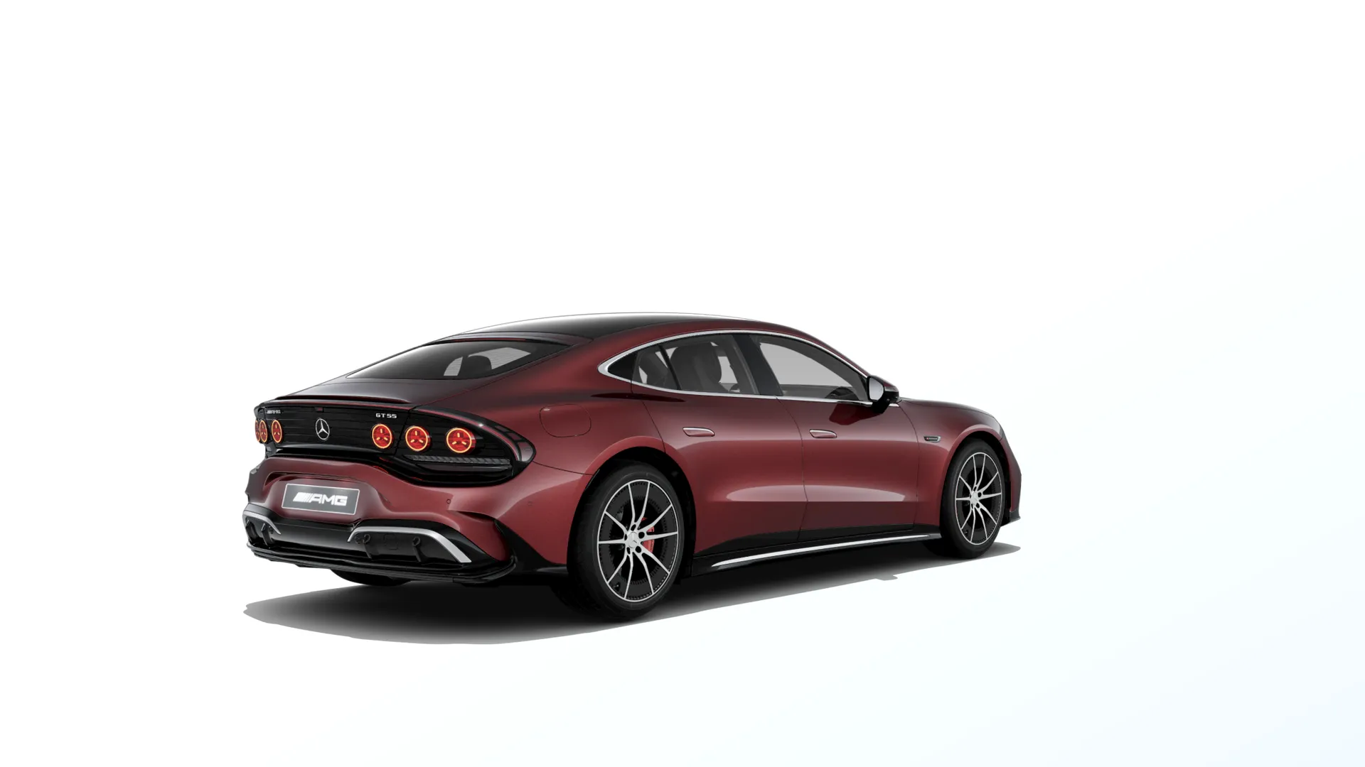 Mercedes-AMG GT čtyřdveřové kupé (C590), Základní provedení, Metalická červená carneol MANUFAKTUR exclusive, rear