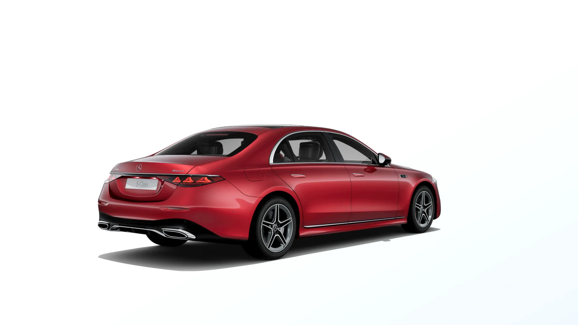 Třída S prodloužená limuzína (V223-fl), Linie AMG, Červená patagonia bright MANUFAKTUR, rear
