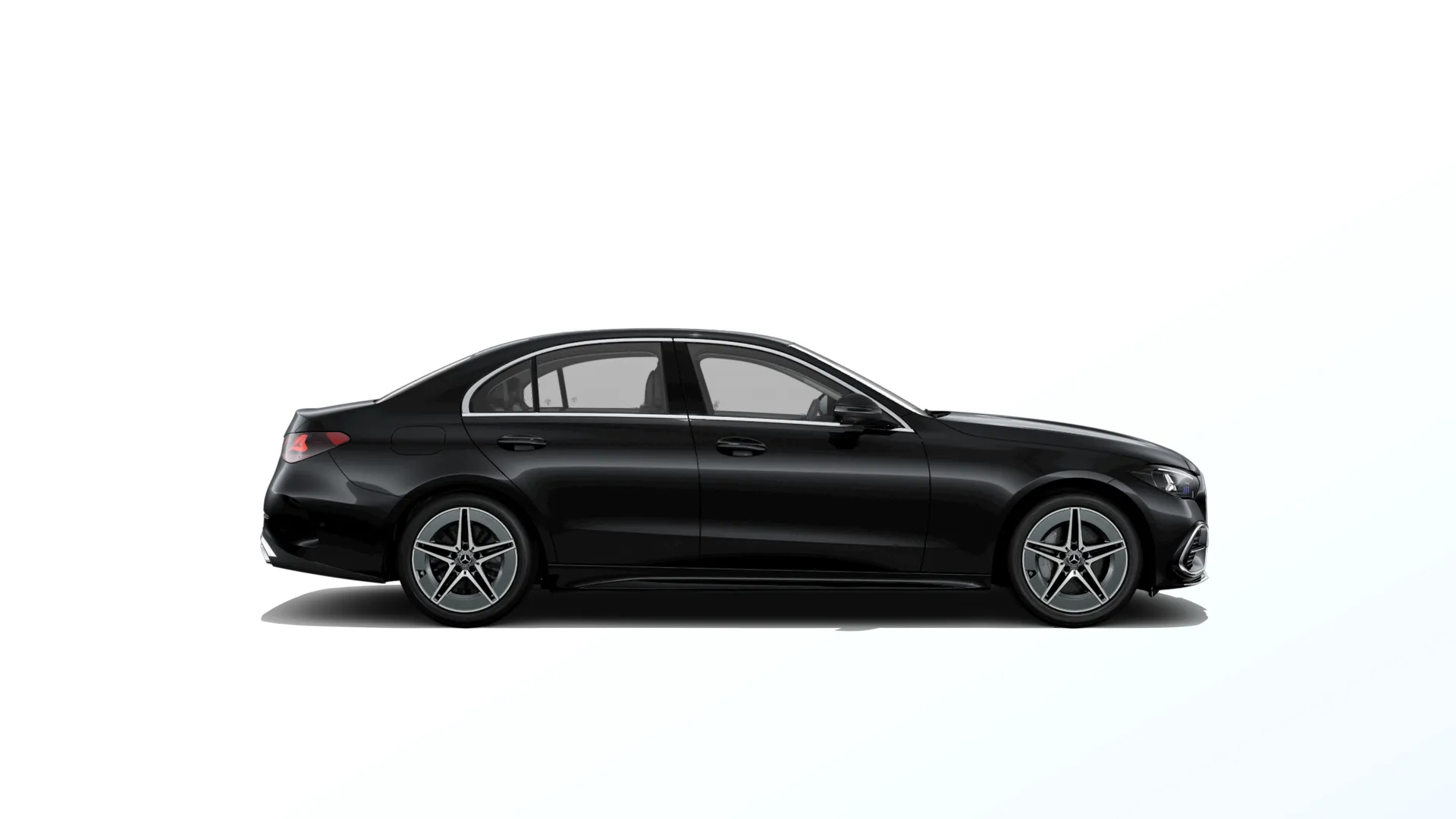 Třída C sedan (W206-fl), Linie AMG, Metalická černá obsidian, side