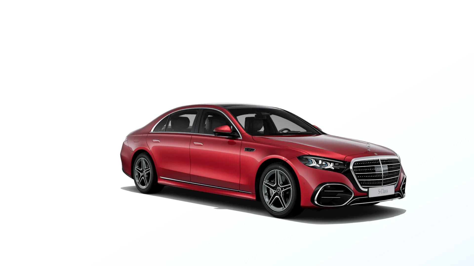 Třída S prodloužená limuzína (V223-fl), Linie AMG, Červená patagonia bright MANUFAKTUR, front